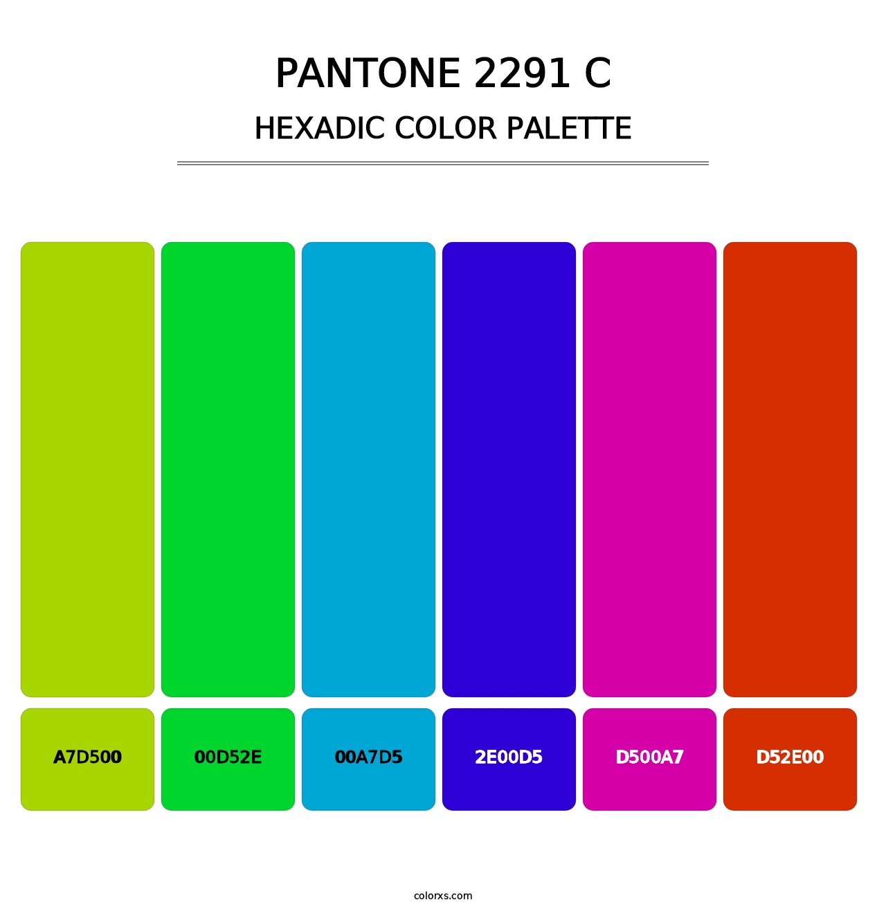 PANTONE 2291 C - Hexadic Color Palette