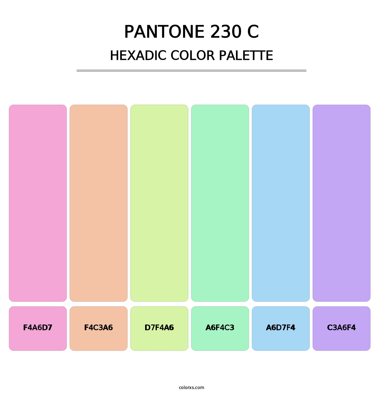 PANTONE 230 C - Hexadic Color Palette