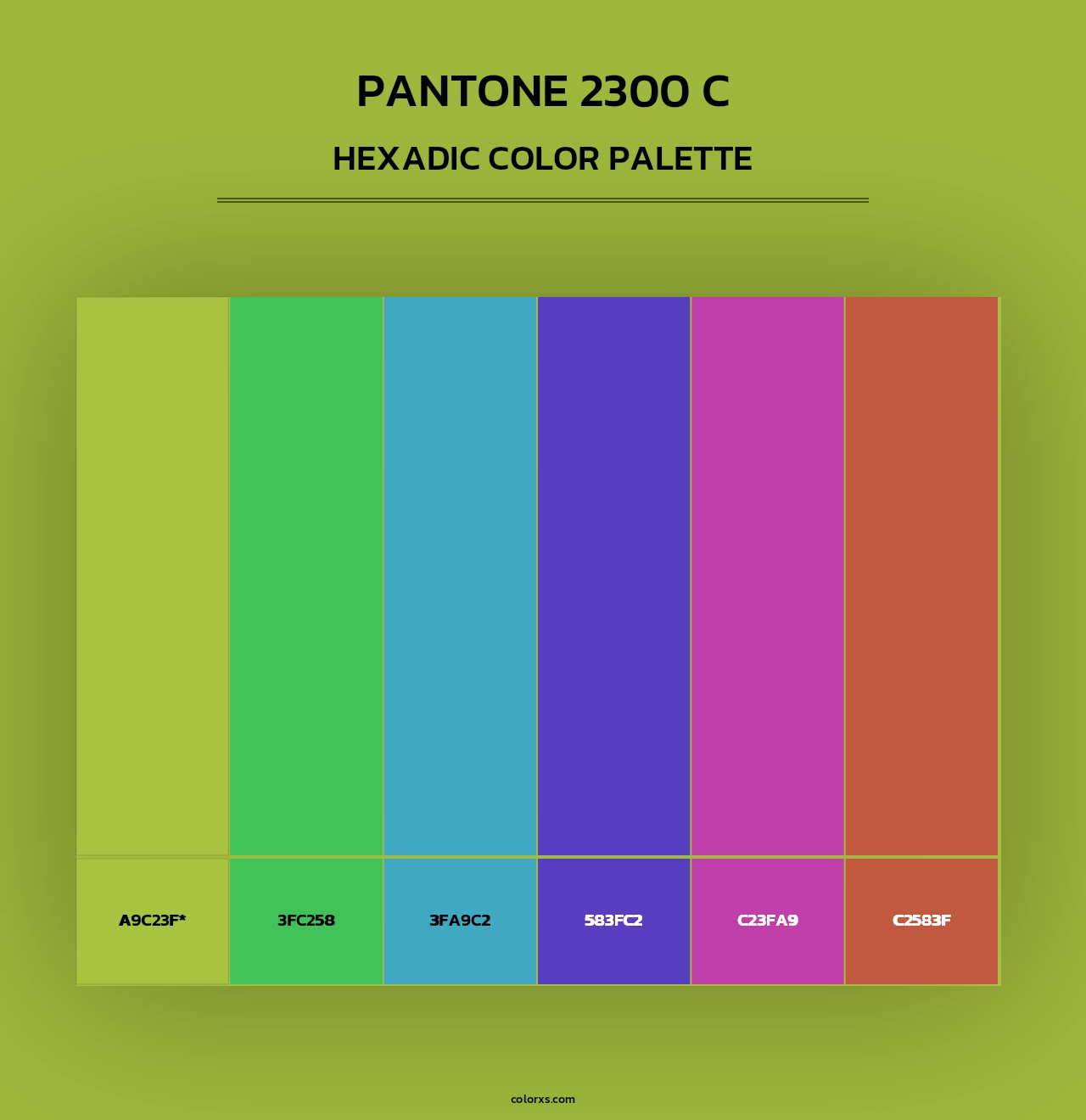 PANTONE 2300 C - Hexadic Color Palette