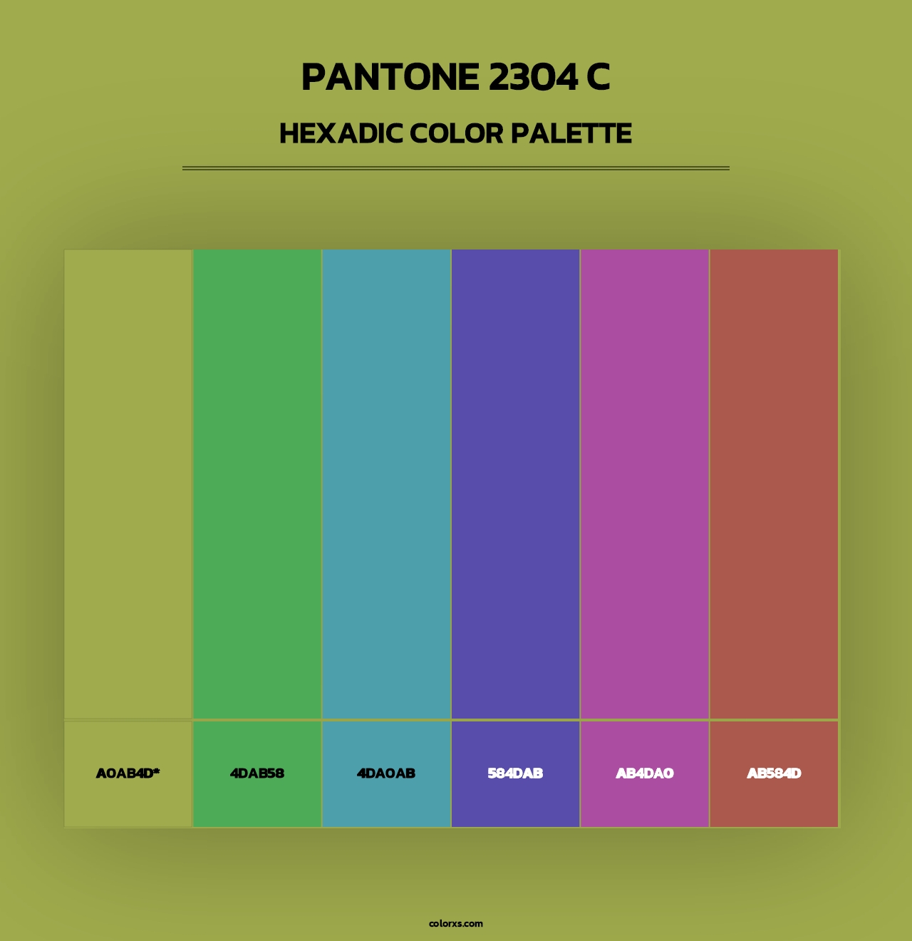 PANTONE 2304 C - Hexadic Color Palette