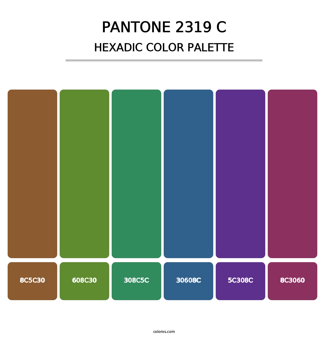PANTONE 2319 C - Hexadic Color Palette