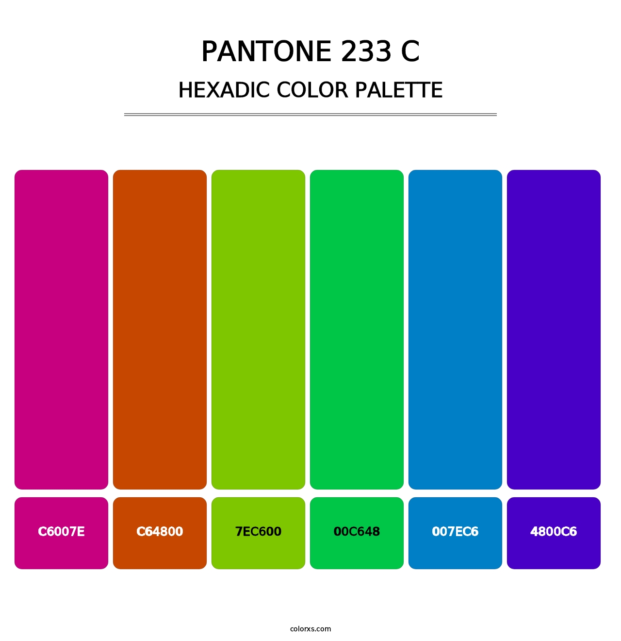 PANTONE 233 C - Hexadic Color Palette