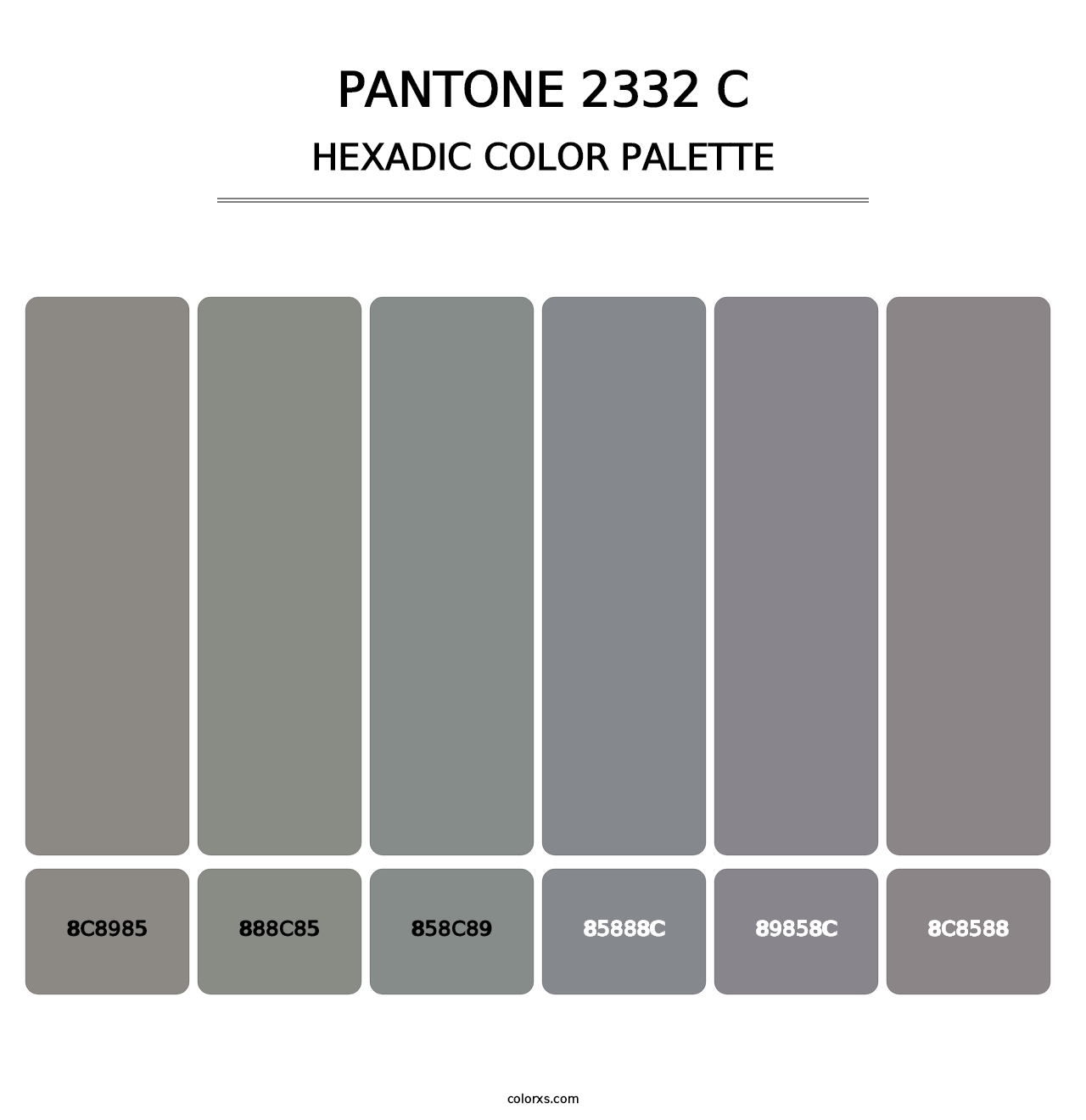 PANTONE 2332 C - Hexadic Color Palette