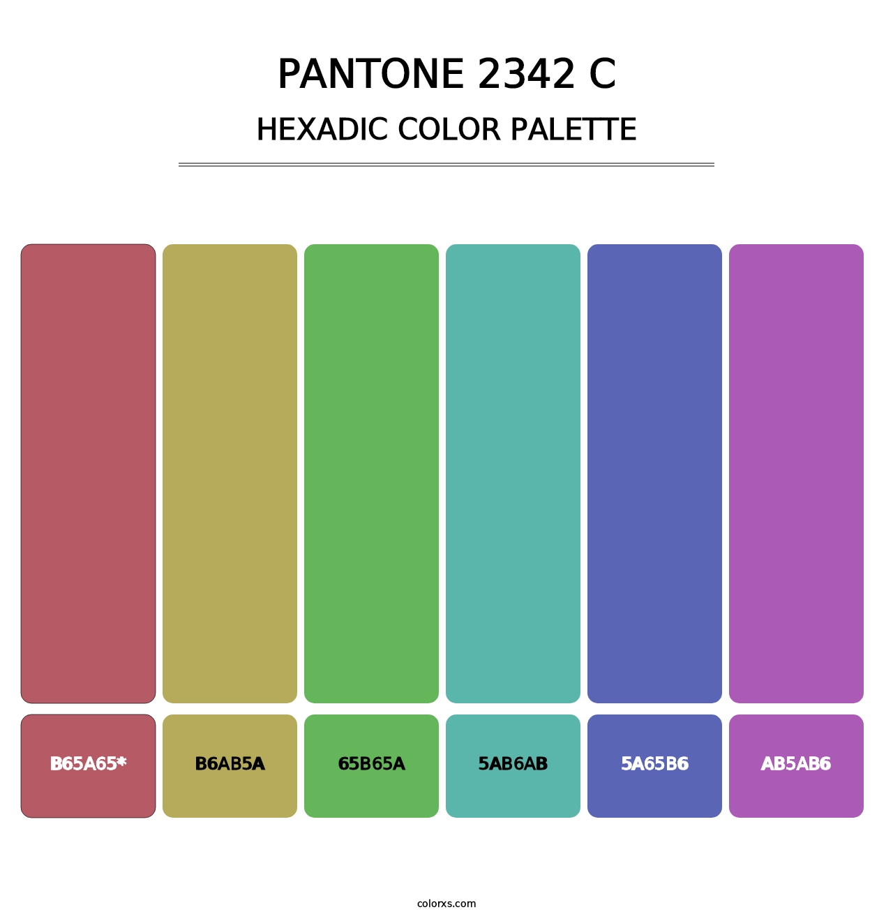 PANTONE 2342 C - Hexadic Color Palette