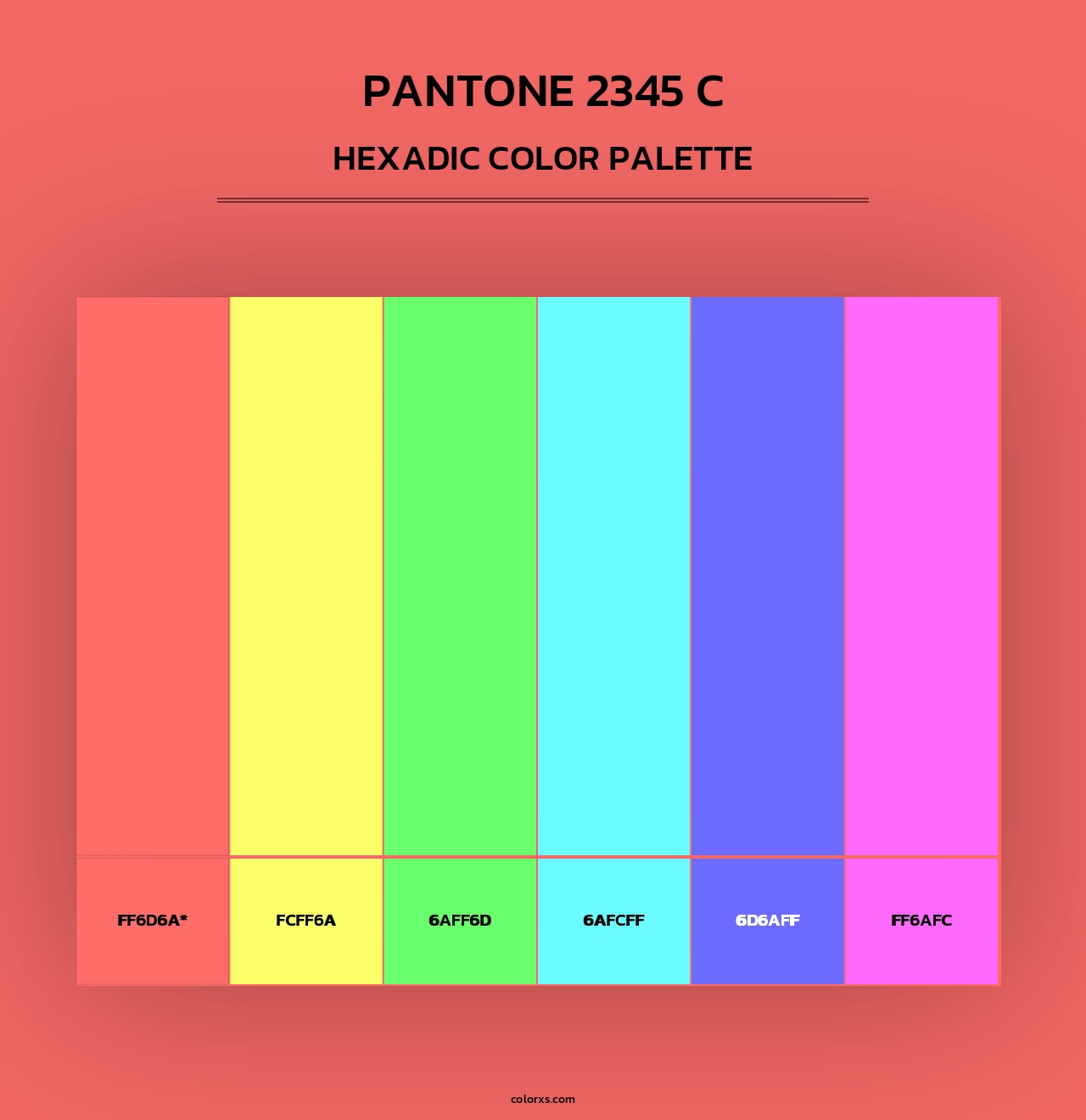 PANTONE 2345 C - Hexadic Color Palette