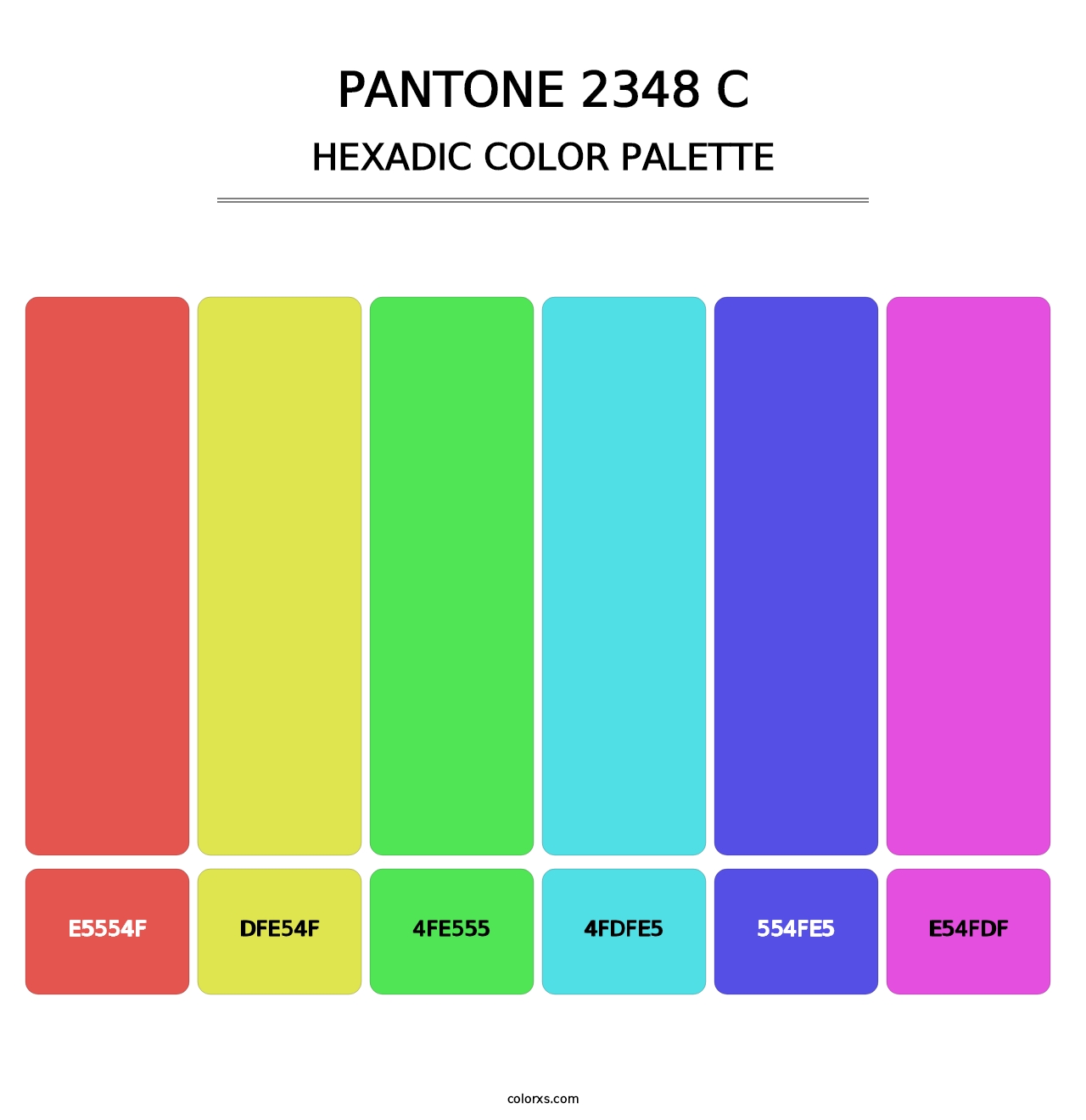 PANTONE 2348 C - Hexadic Color Palette