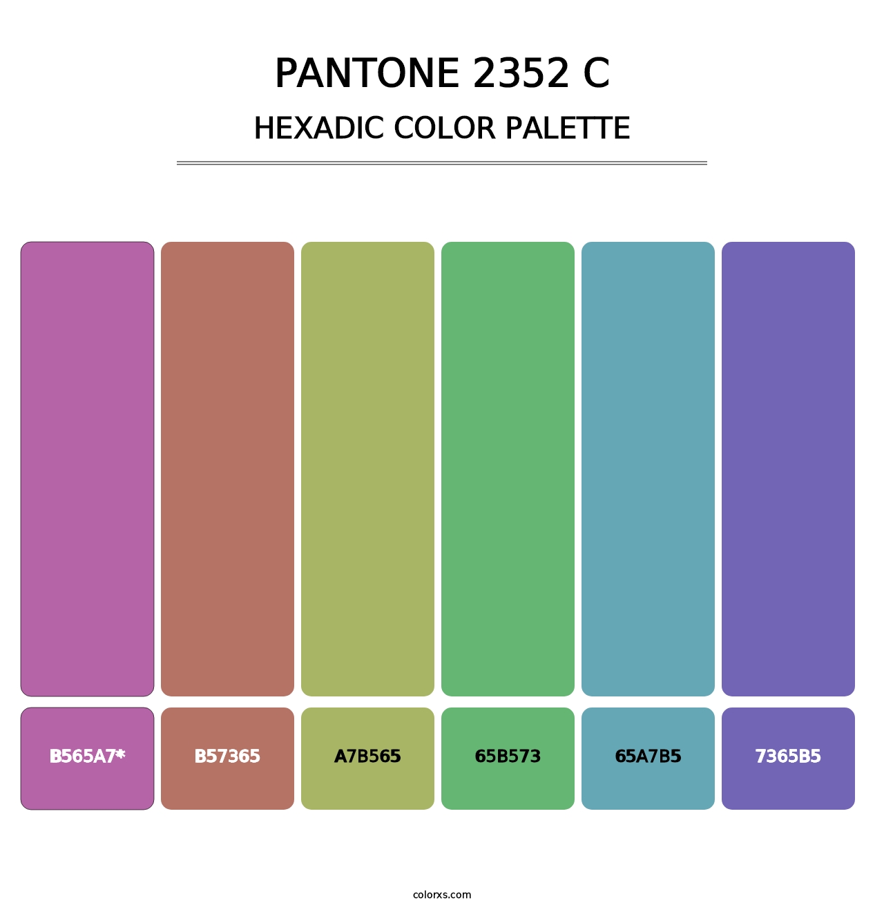 PANTONE 2352 C - Hexadic Color Palette