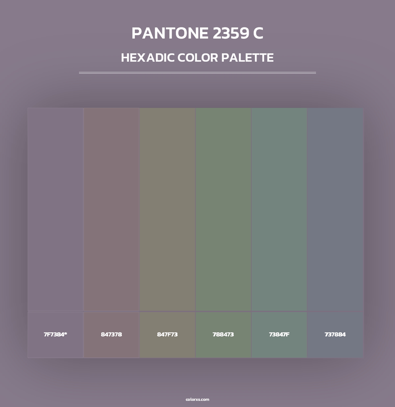 PANTONE 2359 C - Hexadic Color Palette