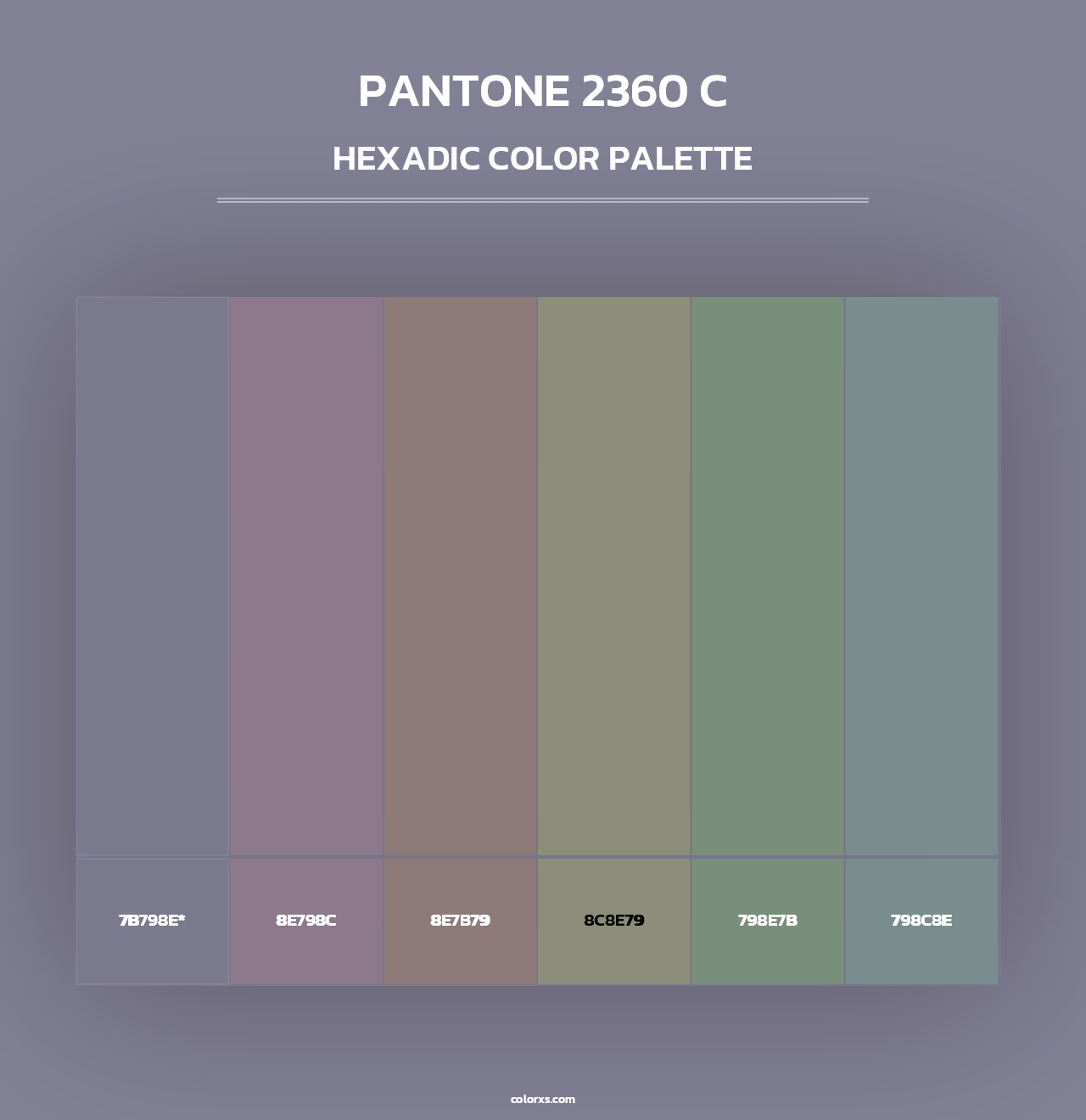 PANTONE 2360 C - Hexadic Color Palette