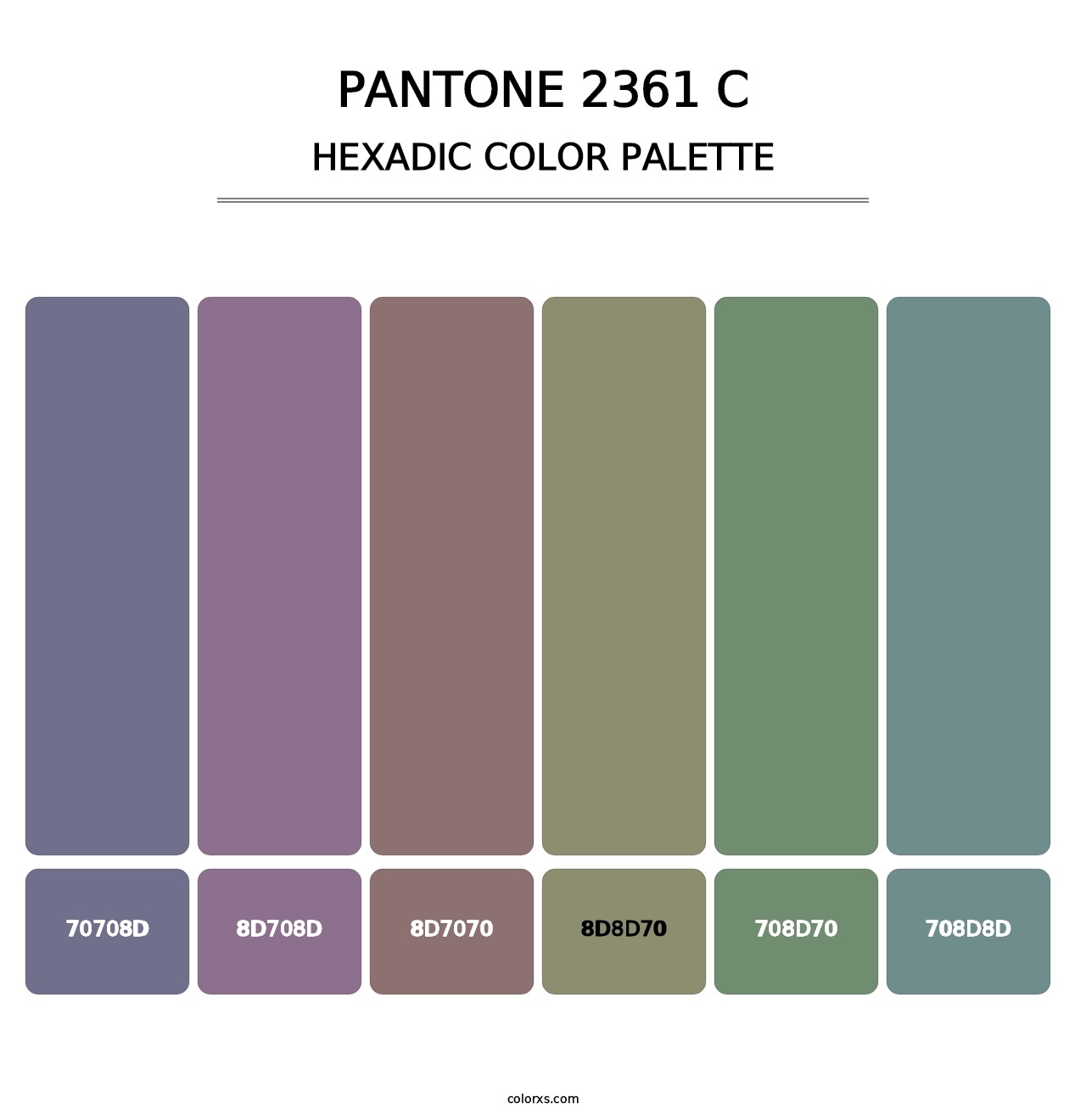 PANTONE 2361 C - Hexadic Color Palette
