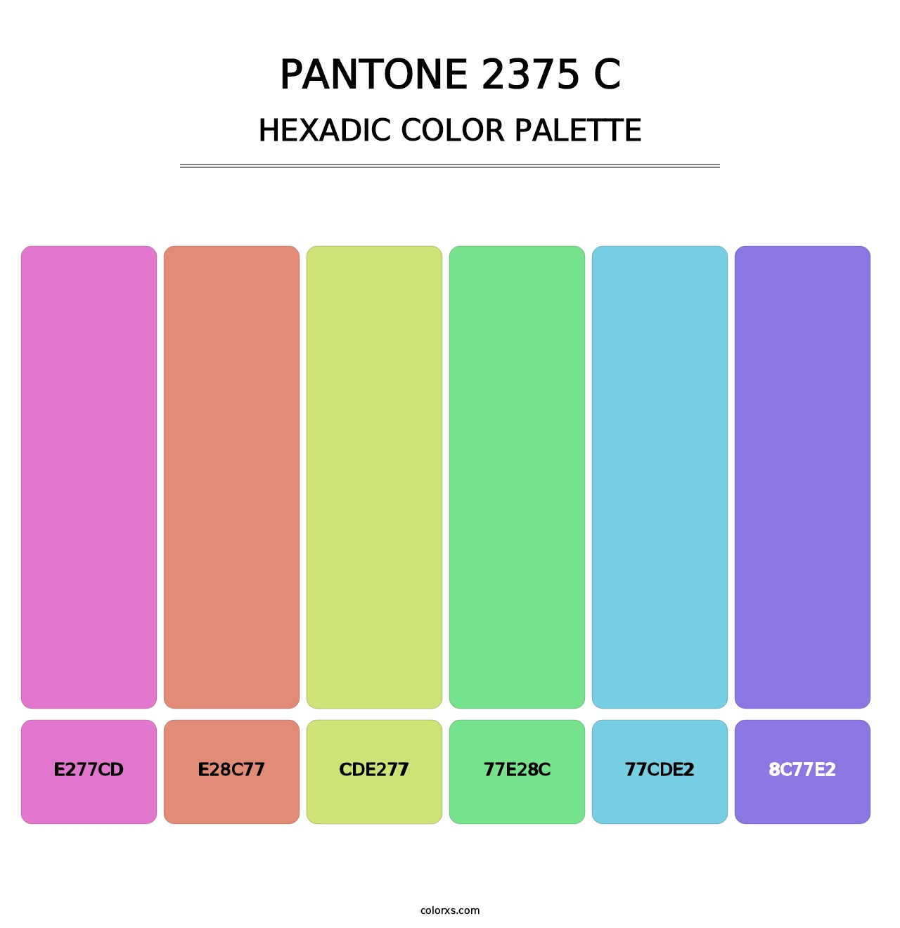 PANTONE 2375 C - Hexadic Color Palette
