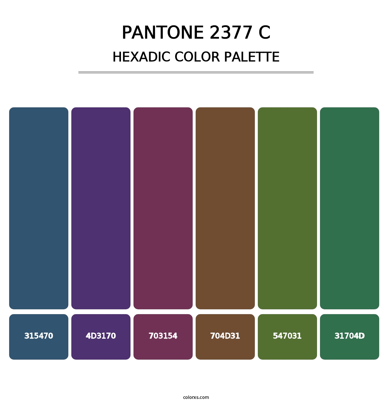 PANTONE 2377 C - Hexadic Color Palette