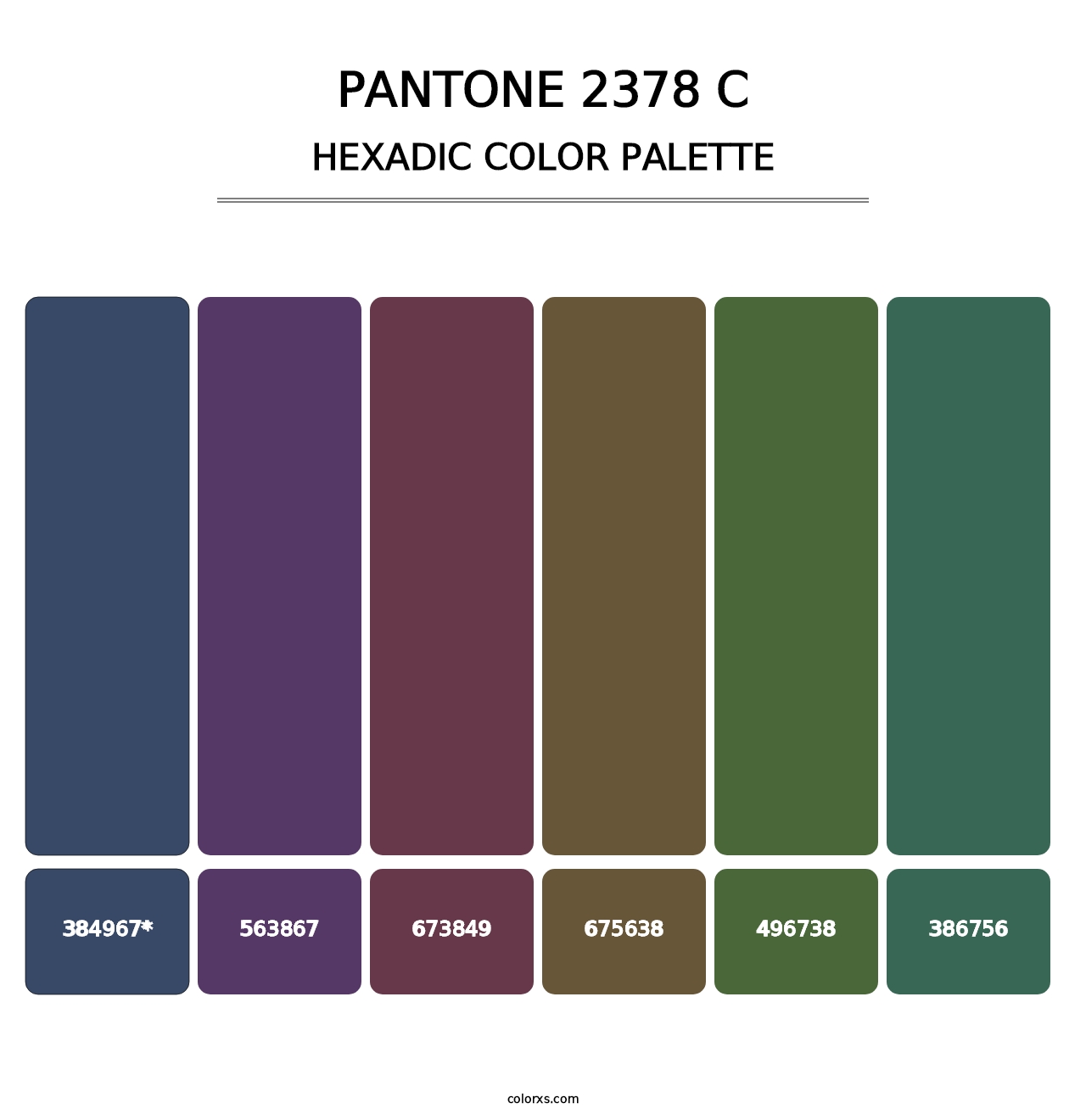 PANTONE 2378 C - Hexadic Color Palette