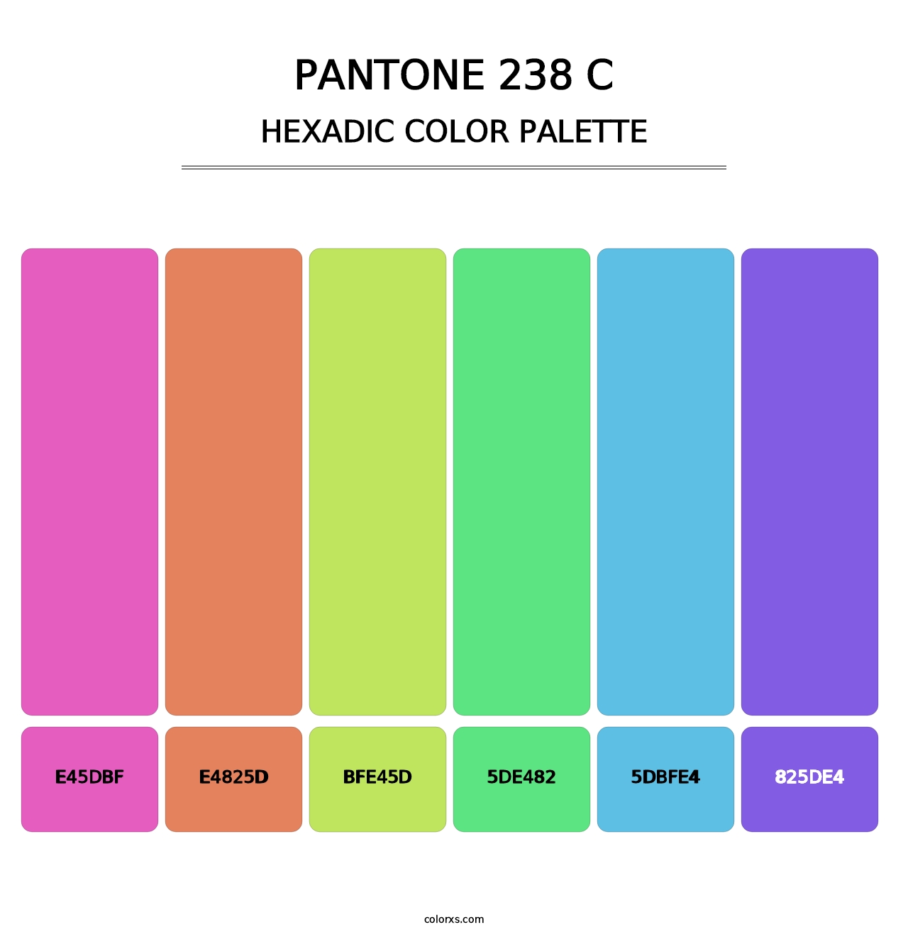 PANTONE 238 C - Hexadic Color Palette