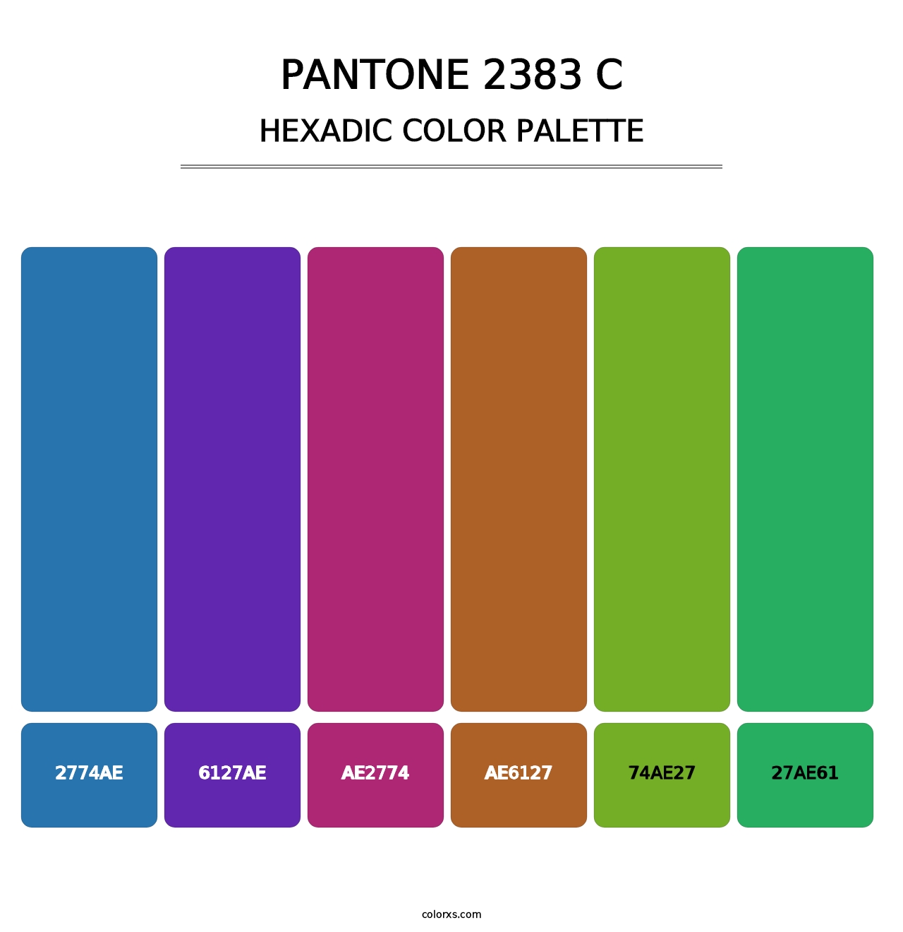 PANTONE 2383 C - Hexadic Color Palette