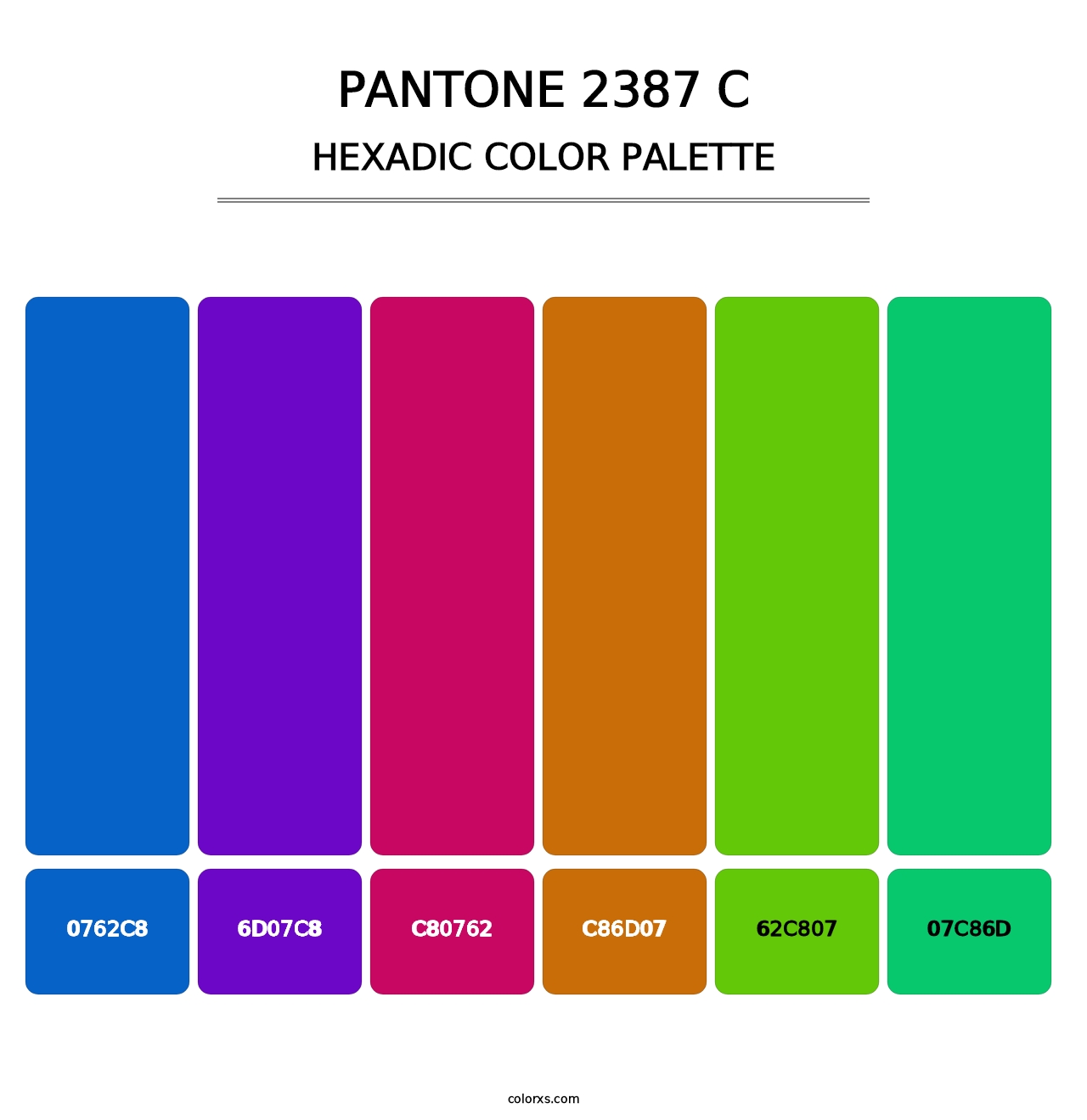 PANTONE 2387 C - Hexadic Color Palette