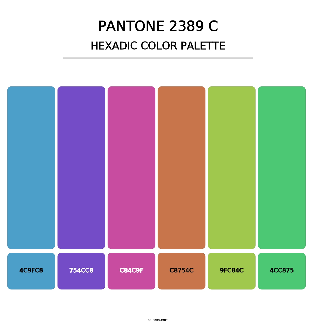 PANTONE 2389 C - Hexadic Color Palette