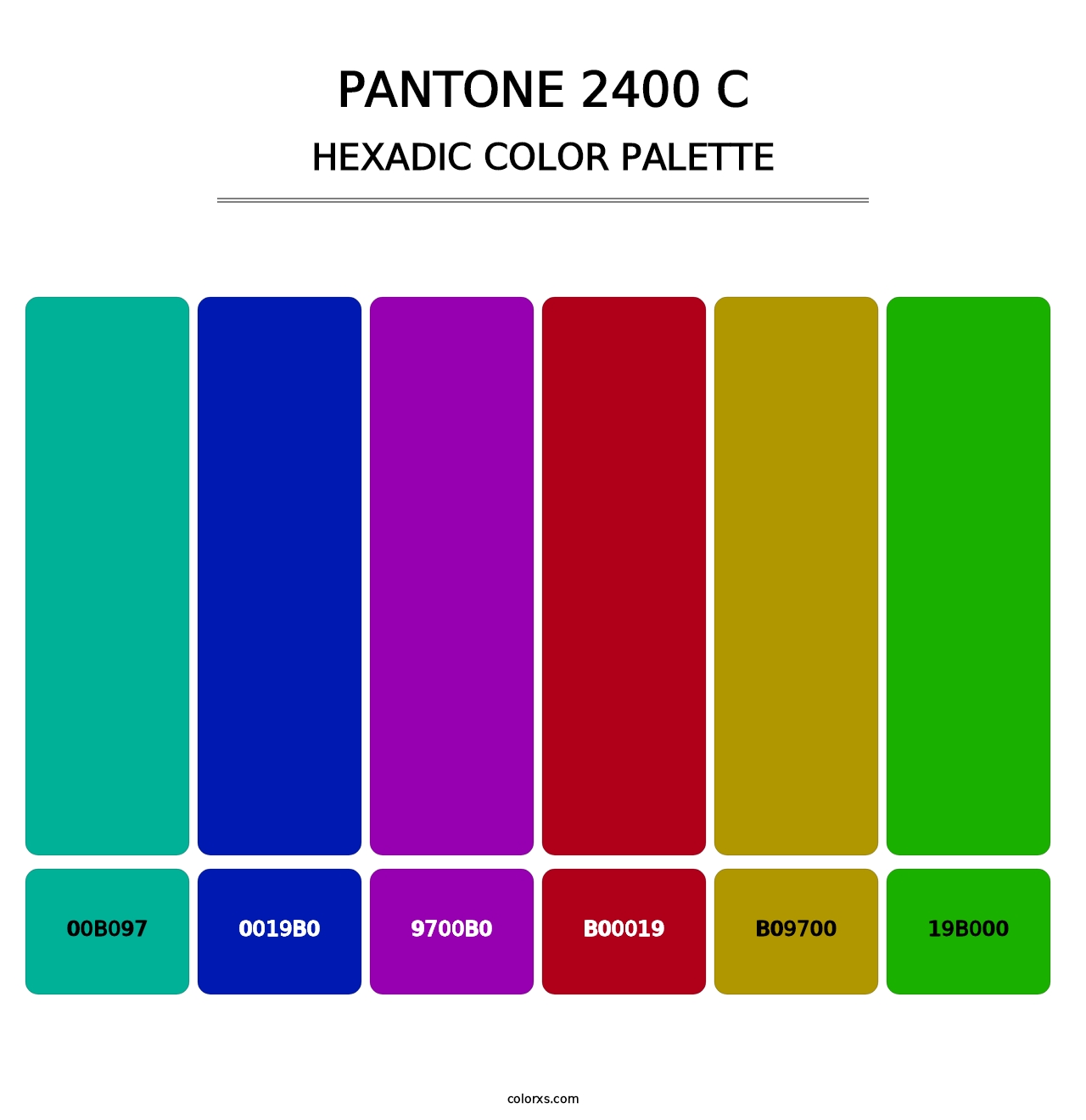 PANTONE 2400 C - Hexadic Color Palette