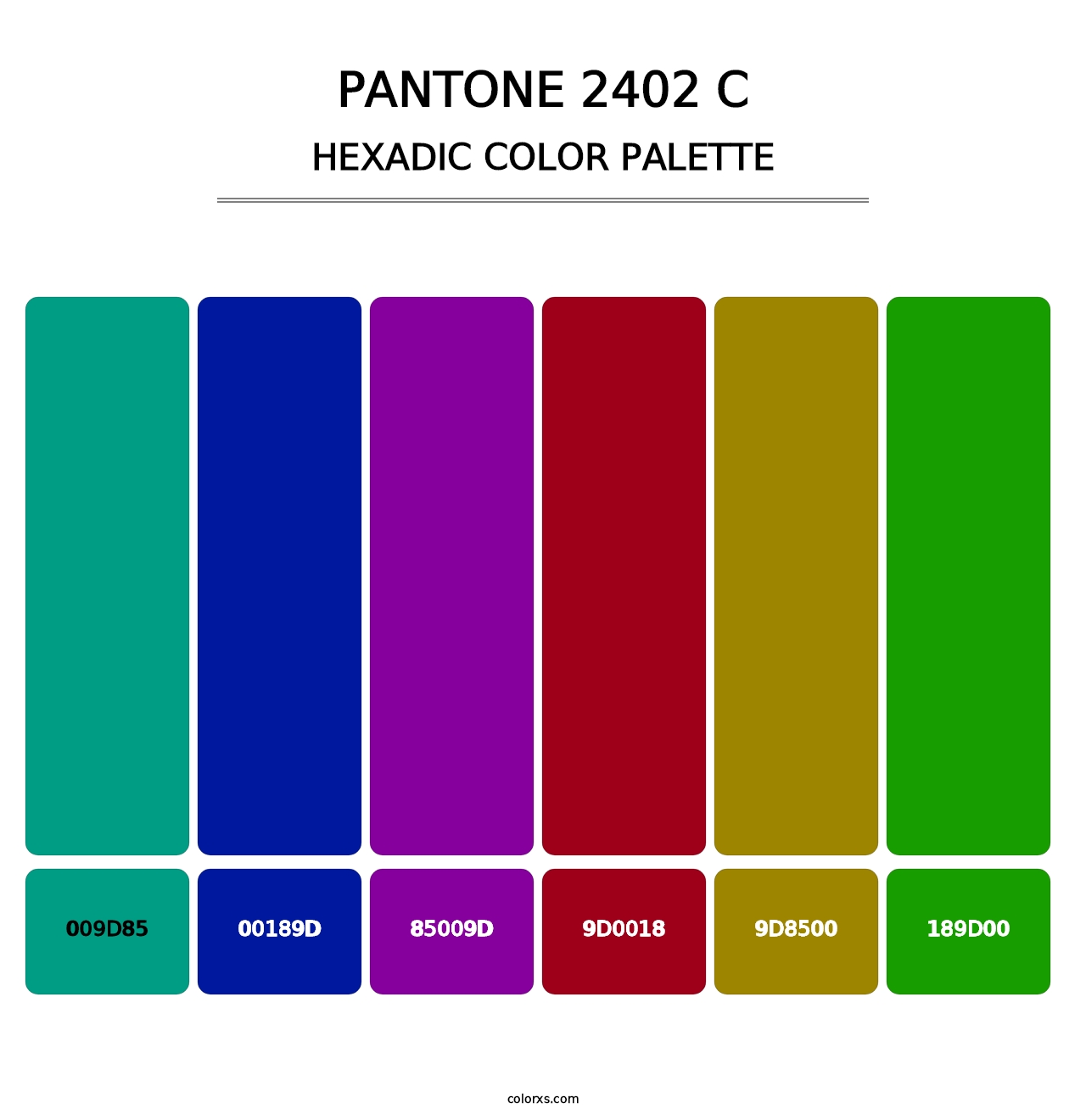 PANTONE 2402 C - Hexadic Color Palette