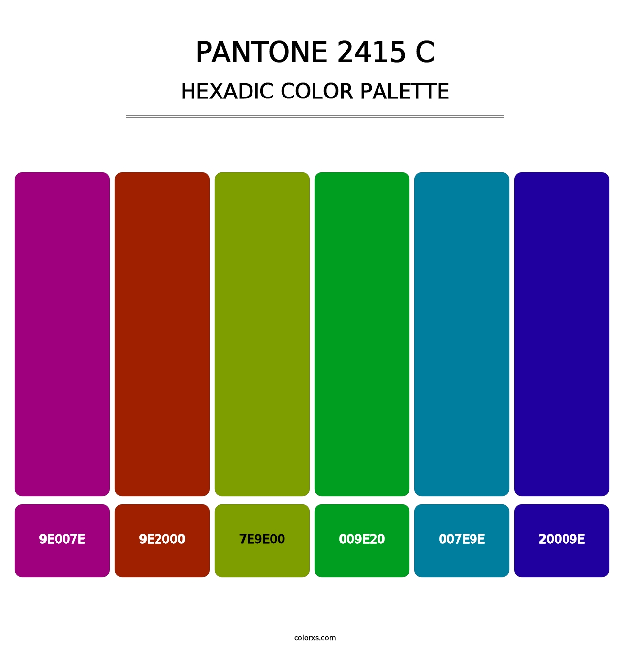 PANTONE 2415 C - Hexadic Color Palette