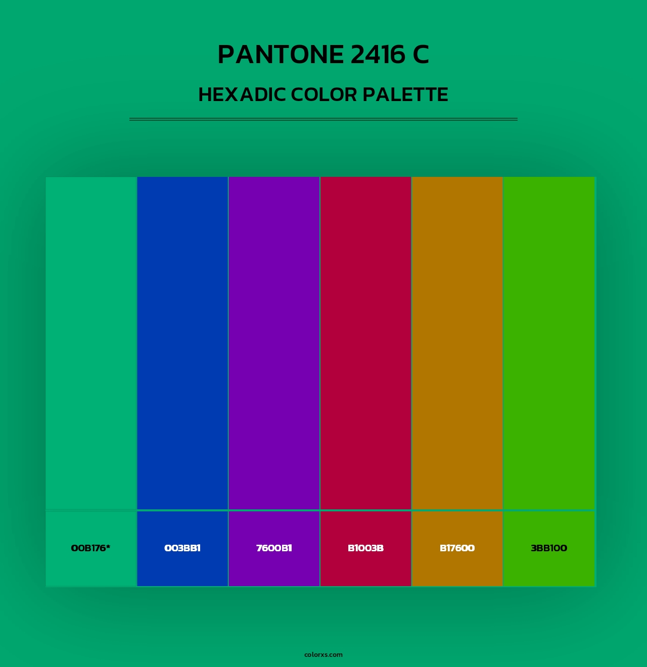 PANTONE 2416 C - Hexadic Color Palette