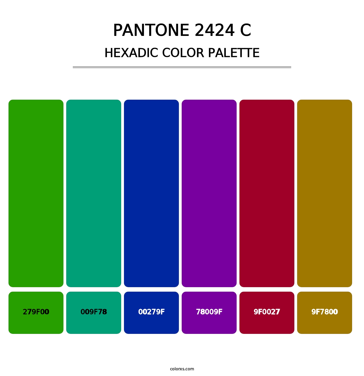 PANTONE 2424 C - Hexadic Color Palette
