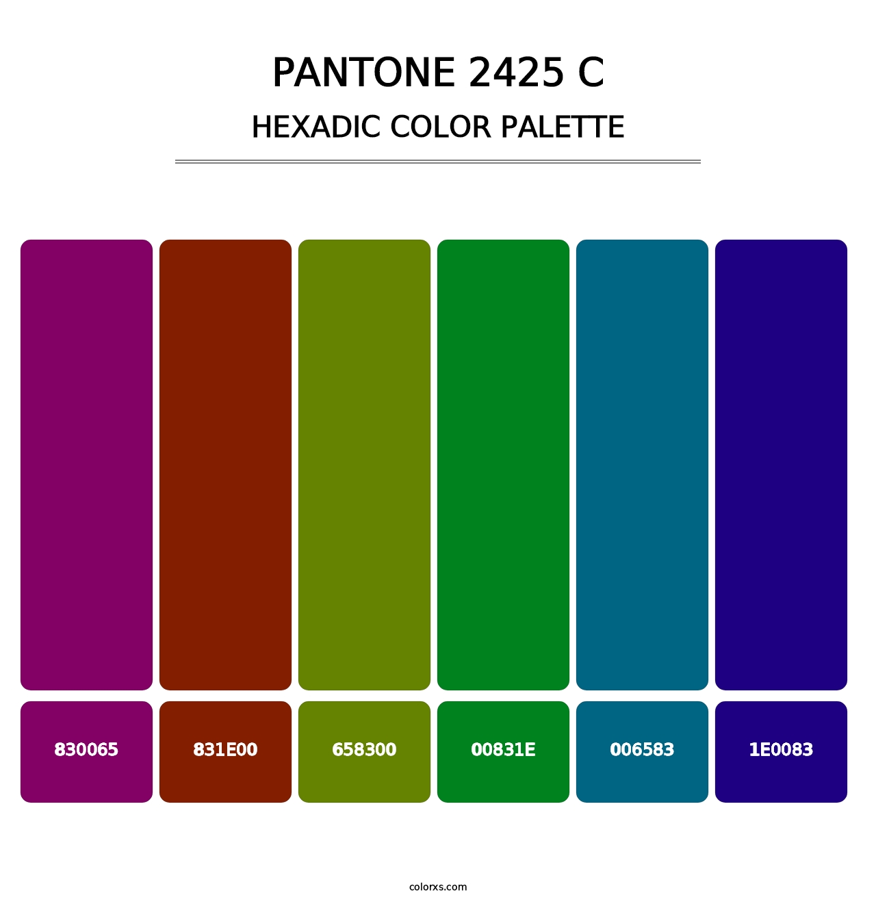 PANTONE 2425 C - Hexadic Color Palette