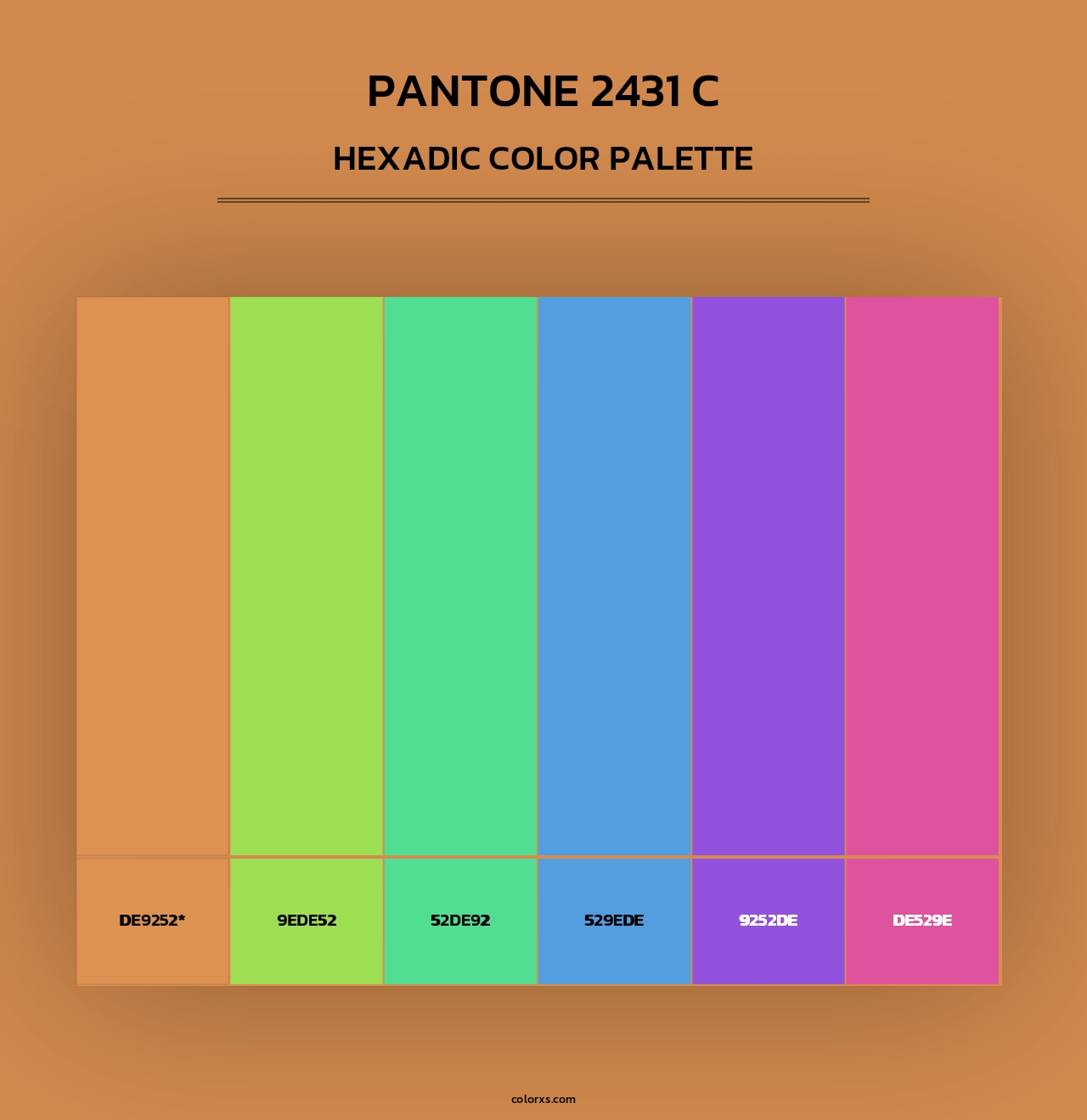 PANTONE 2431 C - Hexadic Color Palette