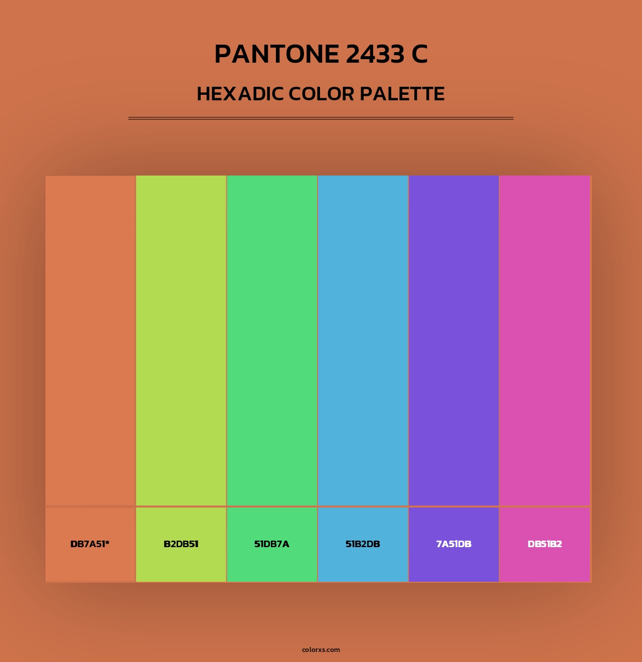 PANTONE 2433 C - Hexadic Color Palette
