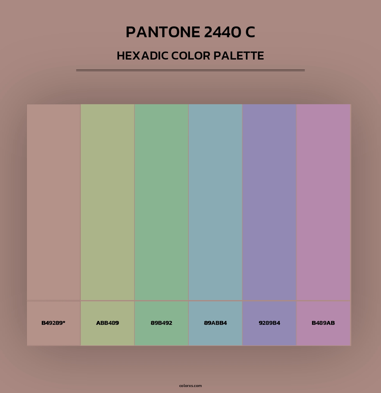 PANTONE 2440 C - Hexadic Color Palette