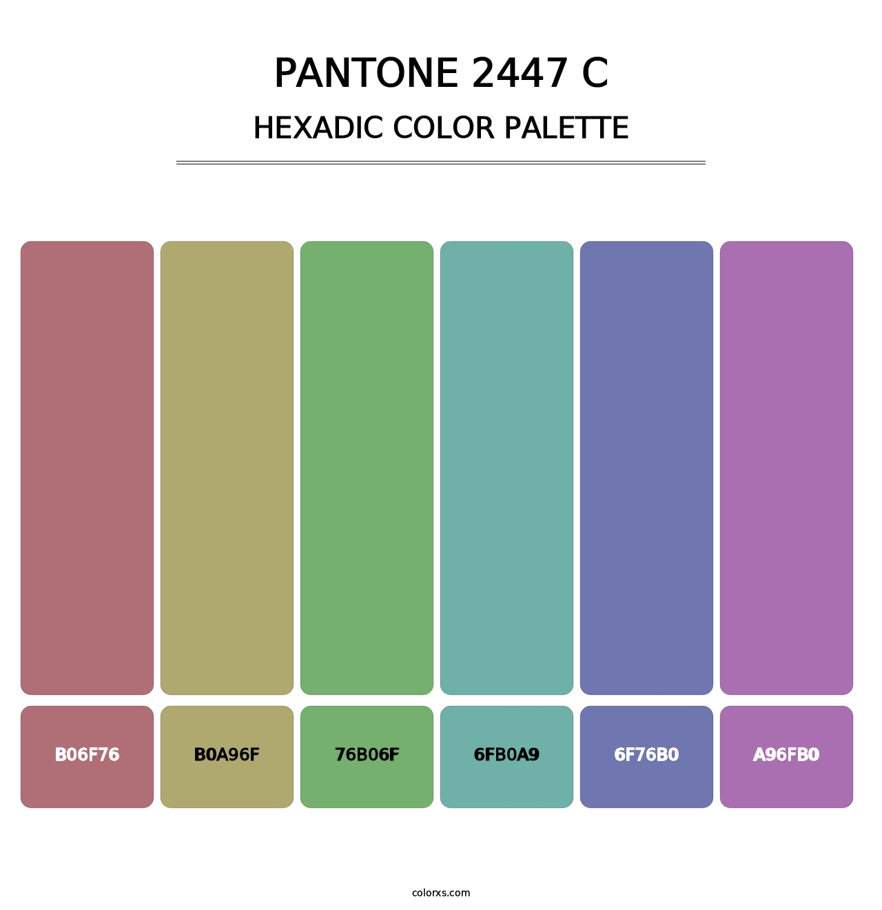 PANTONE 2447 C - Hexadic Color Palette