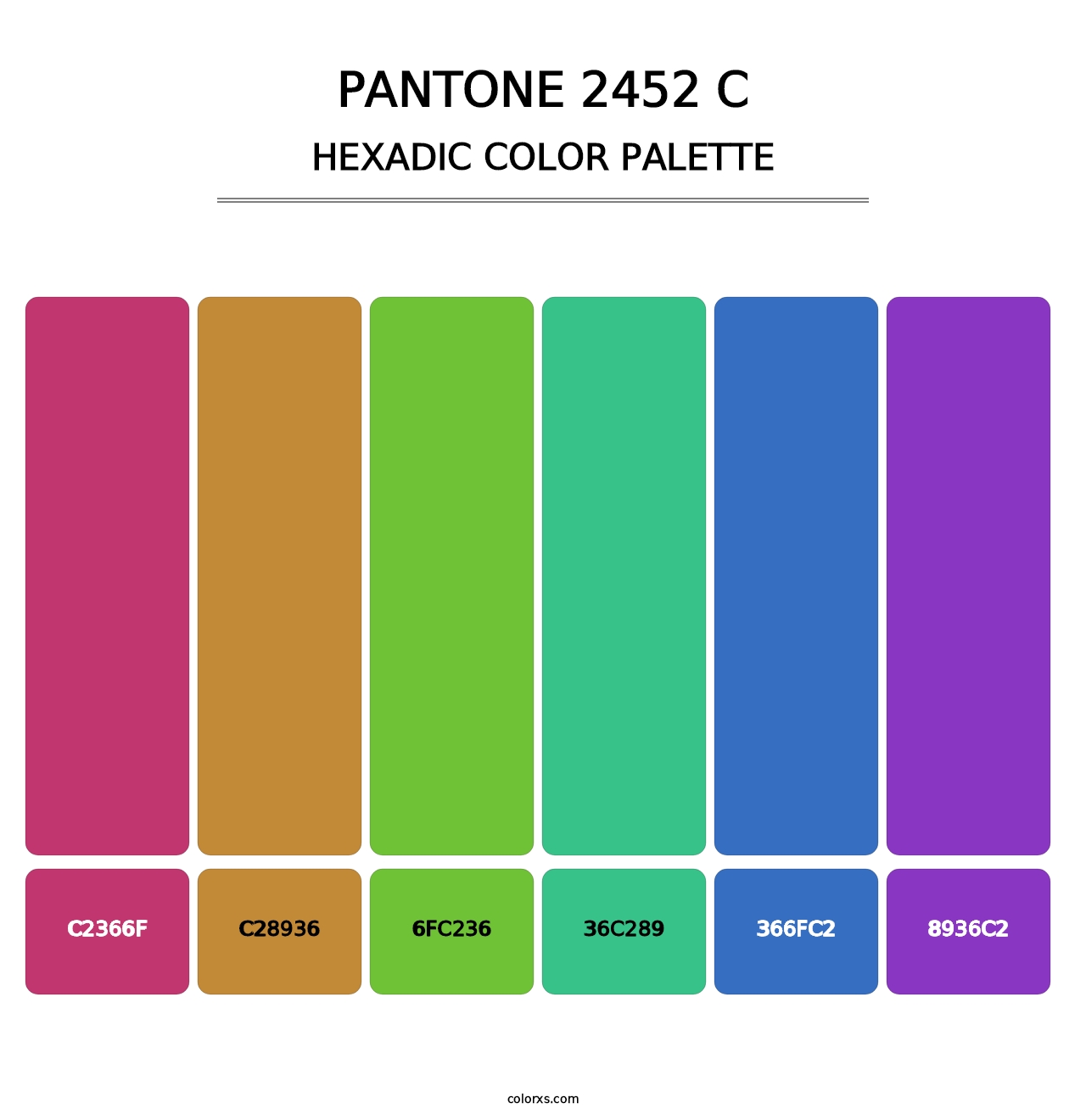 PANTONE 2452 C - Hexadic Color Palette