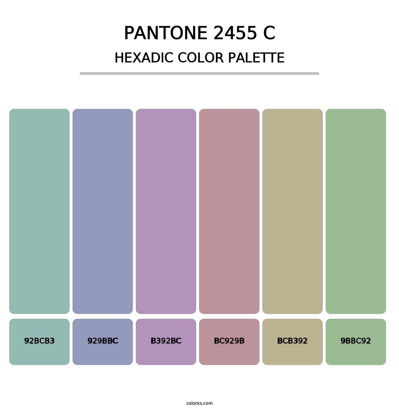 PANTONE 2455 C - Hexadic Color Palette