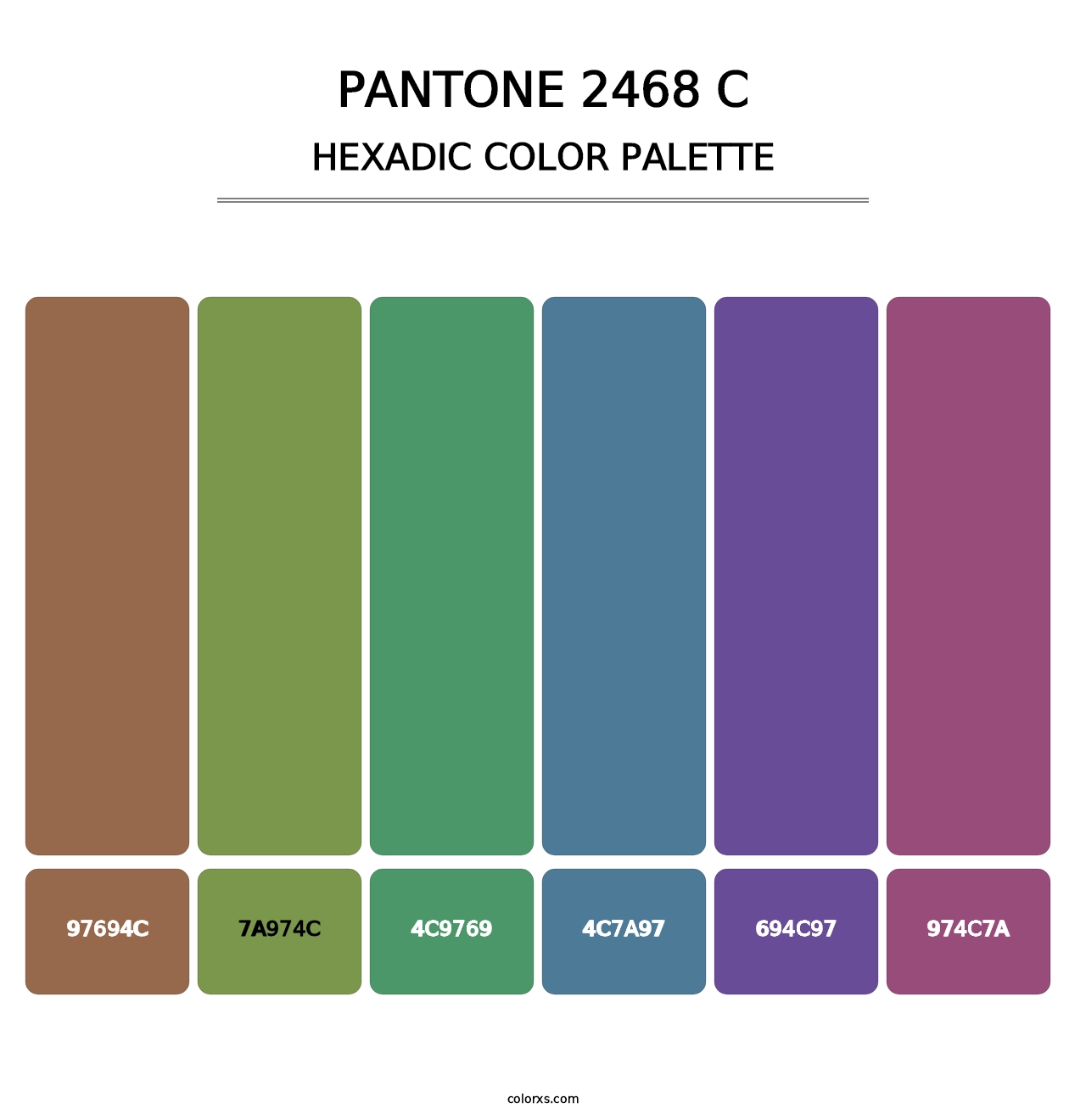 PANTONE 2468 C - Hexadic Color Palette