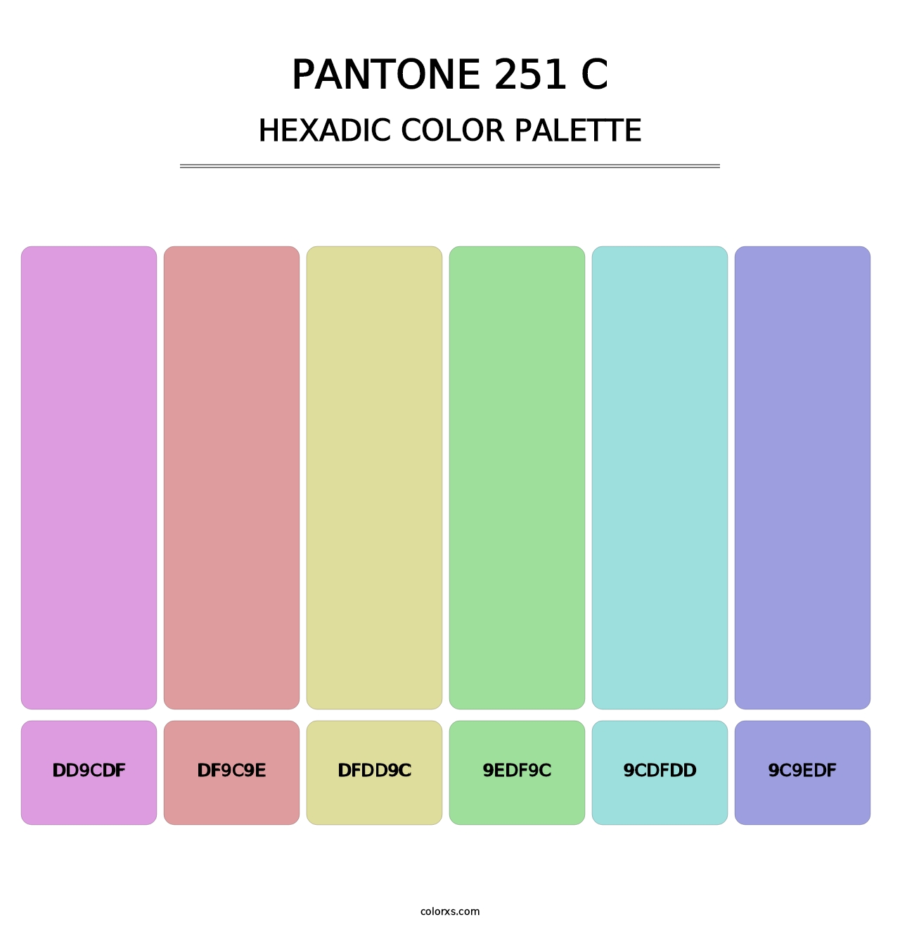 PANTONE 251 C - Hexadic Color Palette