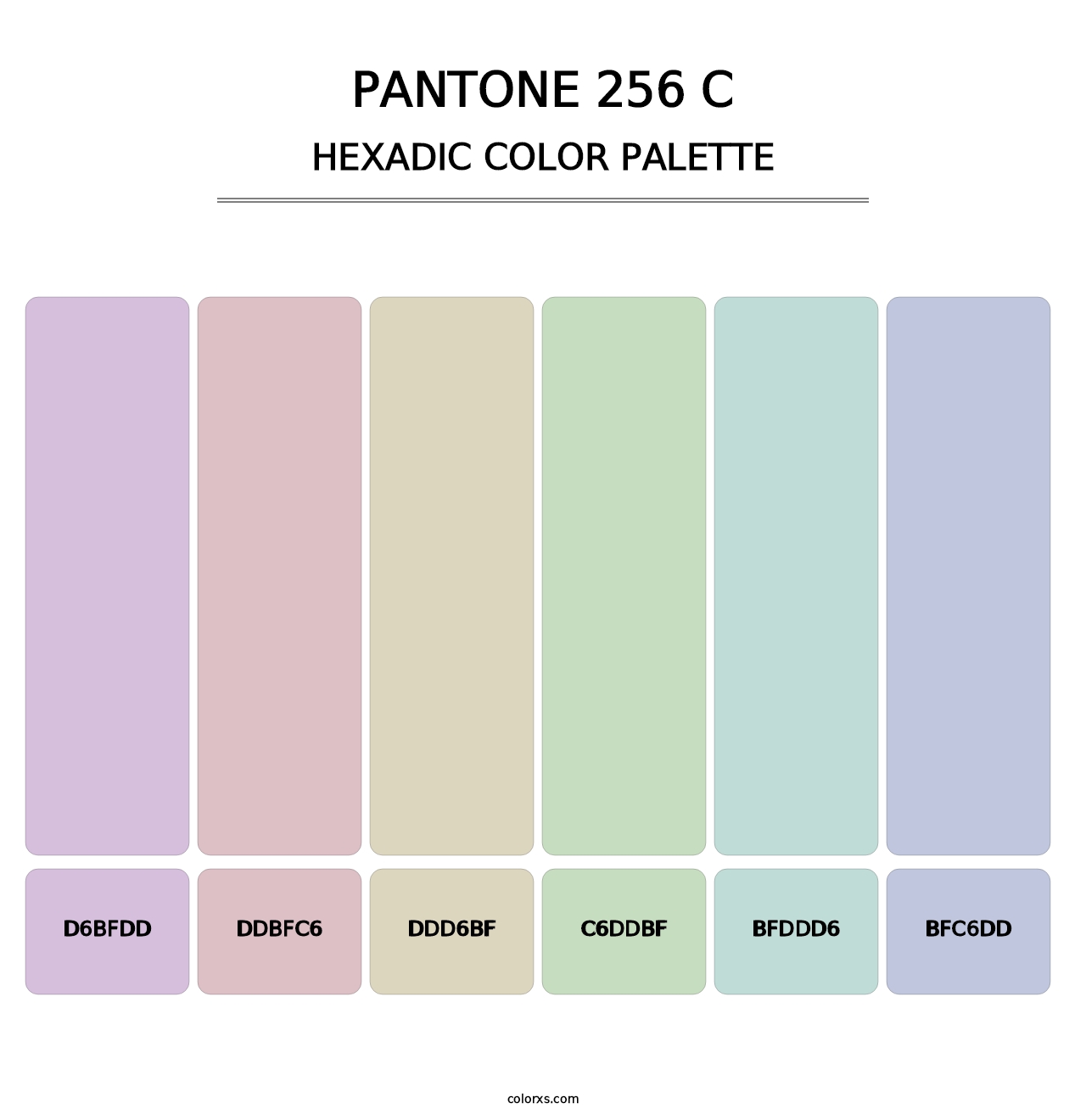 PANTONE 256 C - Hexadic Color Palette