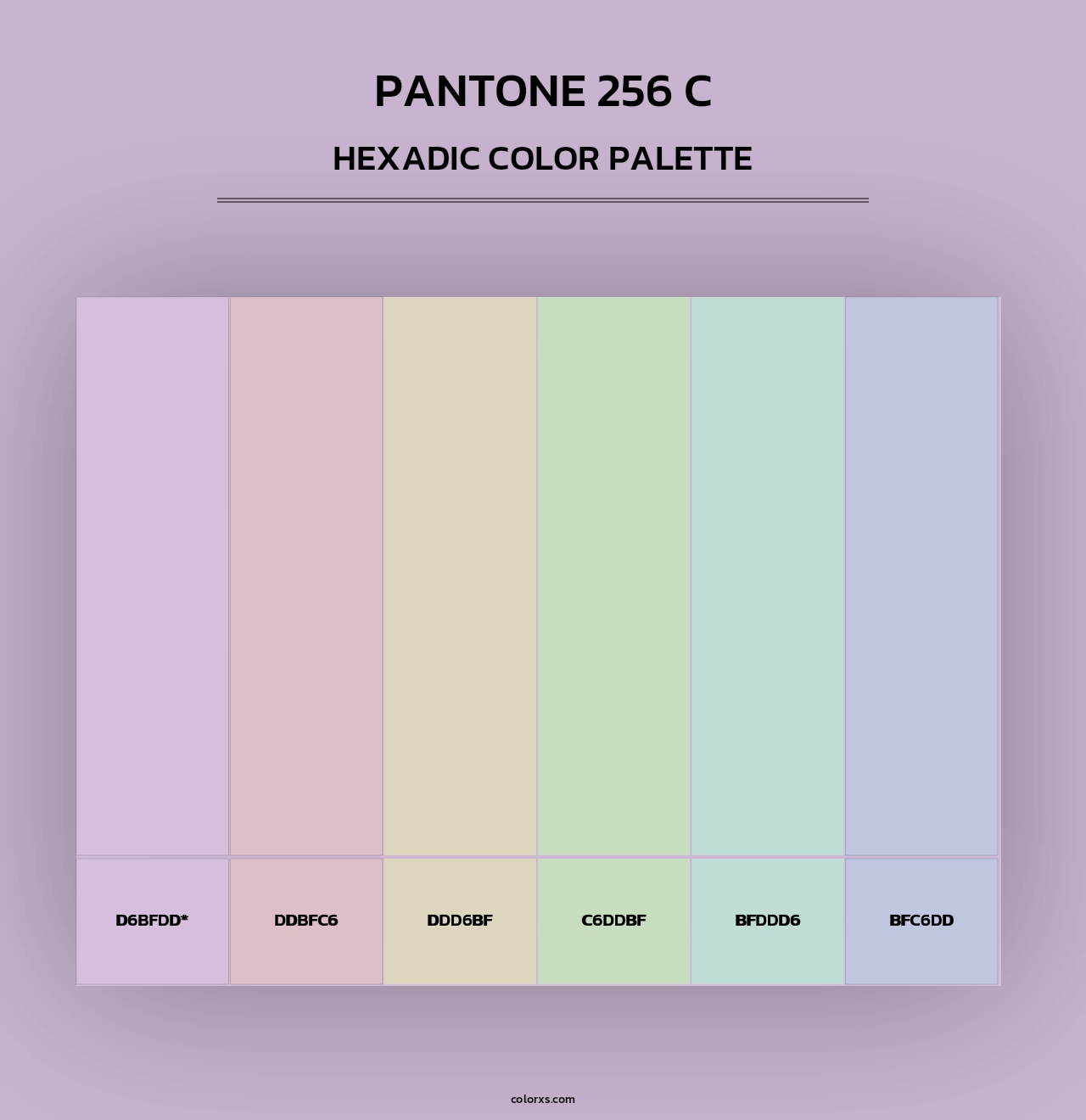 PANTONE 256 C - Hexadic Color Palette