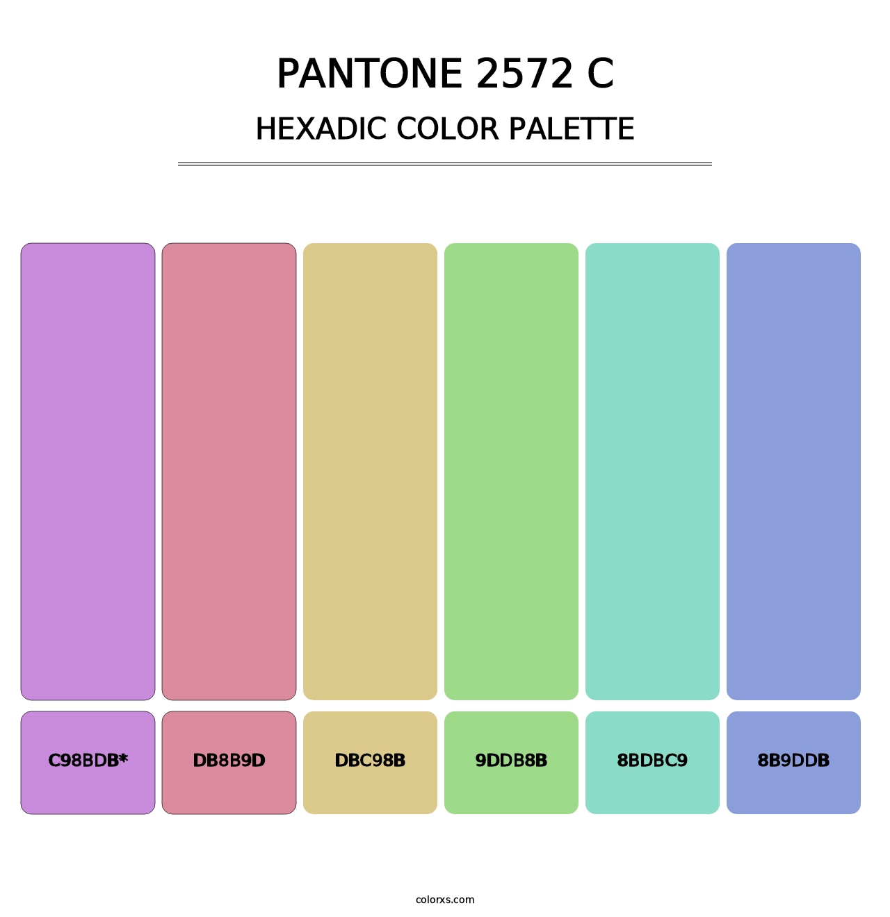 PANTONE 2572 C - Hexadic Color Palette