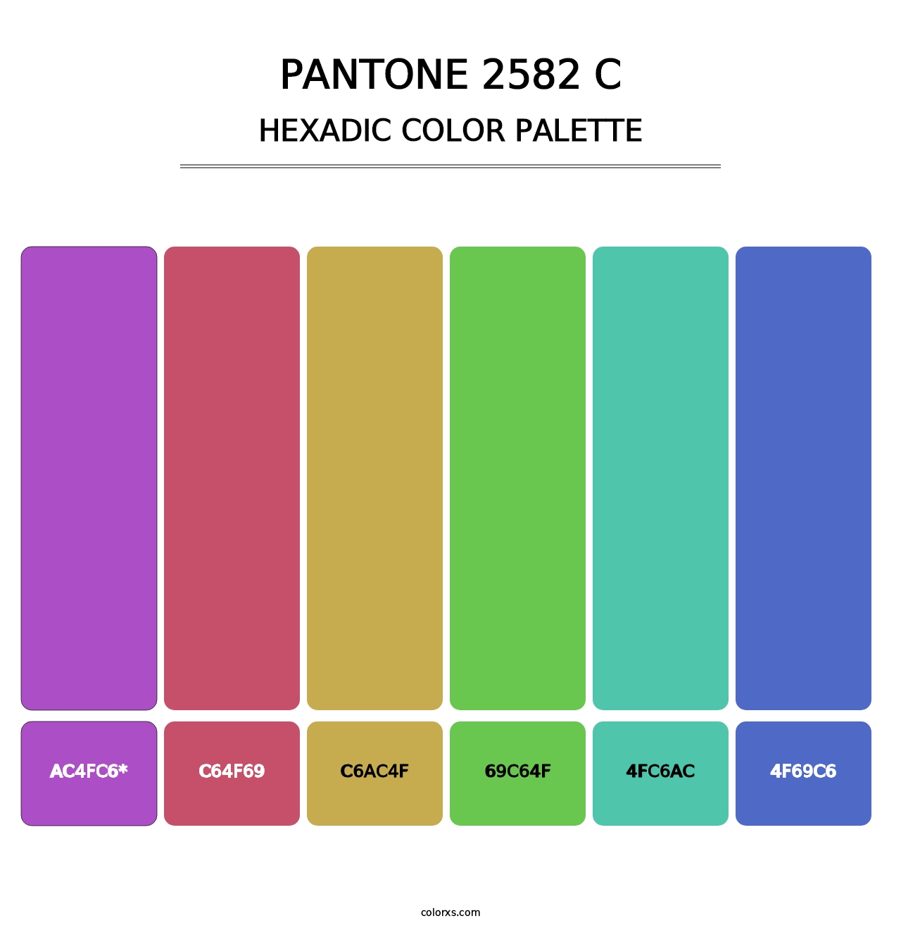 PANTONE 2582 C - Hexadic Color Palette