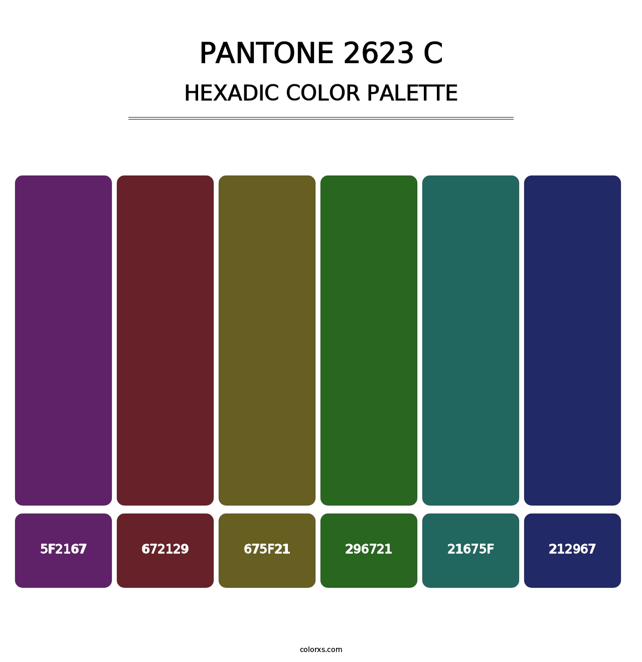 PANTONE 2623 C - Hexadic Color Palette