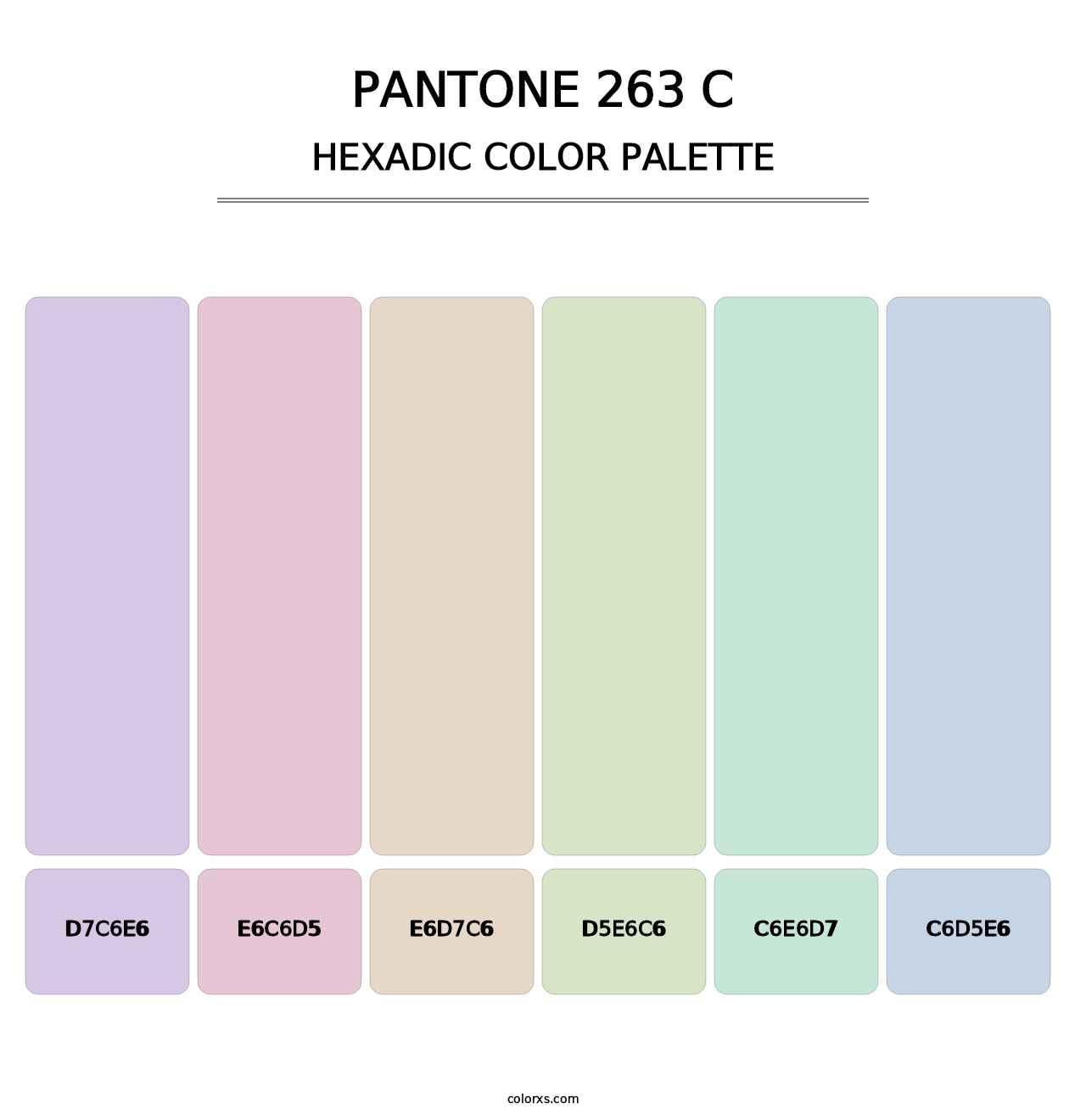 PANTONE 263 C - Hexadic Color Palette