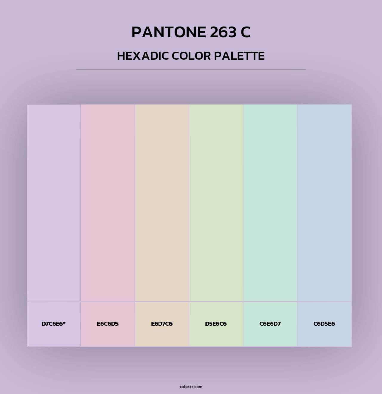 PANTONE 263 C - Hexadic Color Palette
