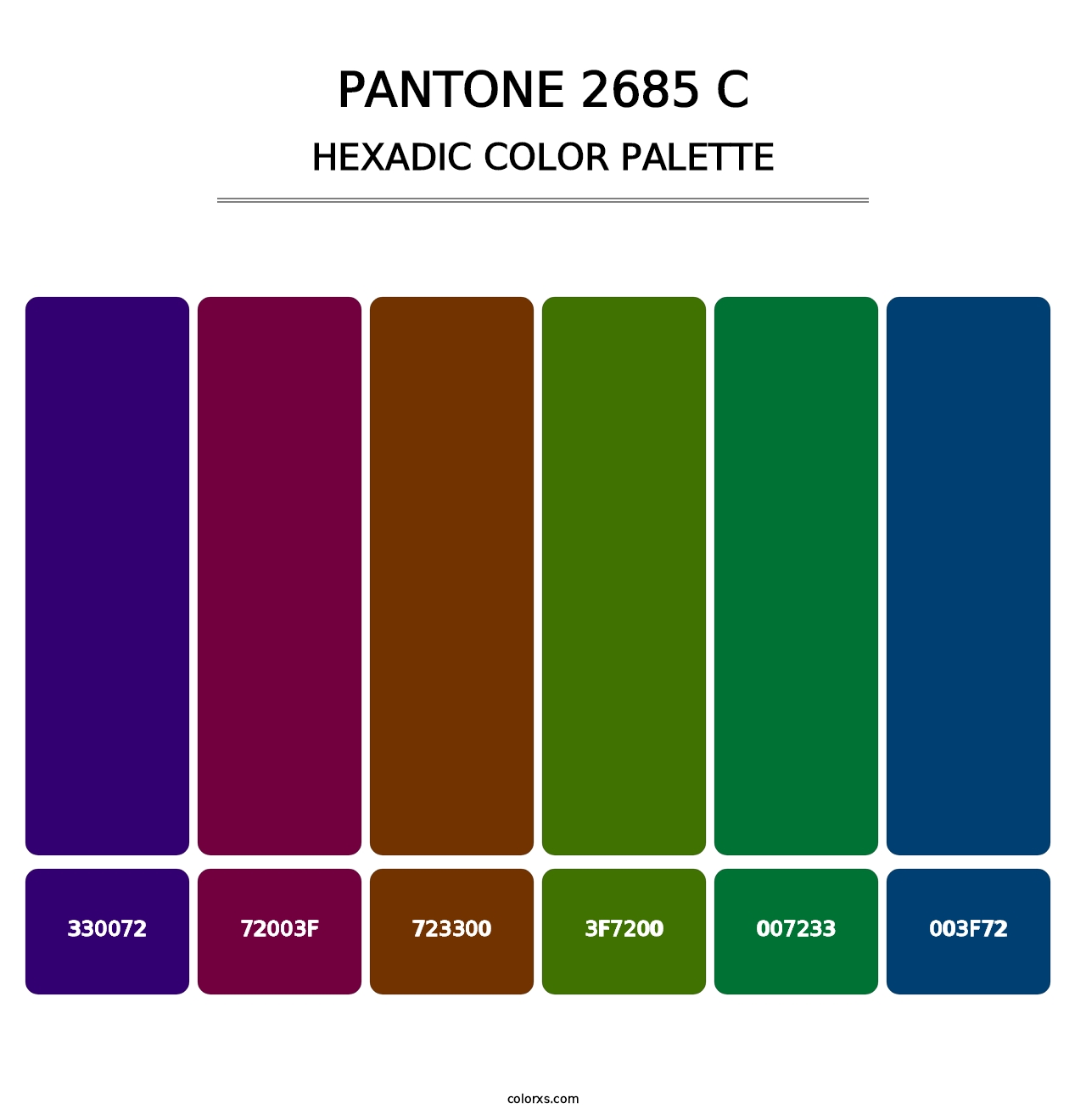 PANTONE 2685 C - Hexadic Color Palette