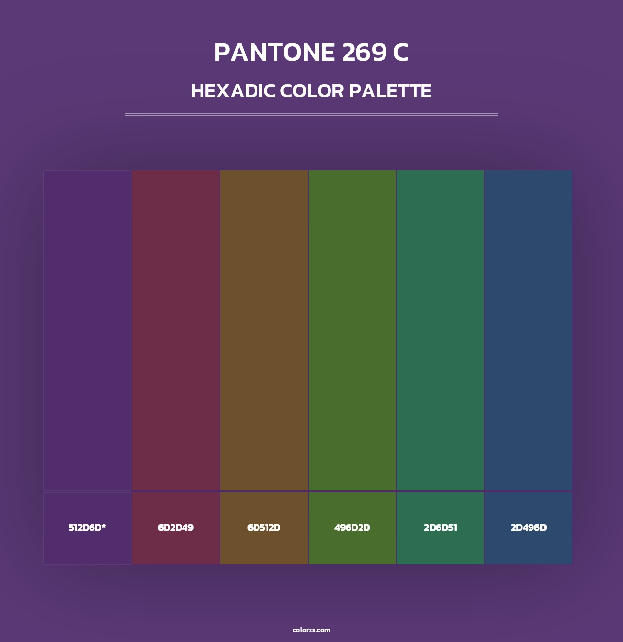 PANTONE 269 C - Hexadic Color Palette