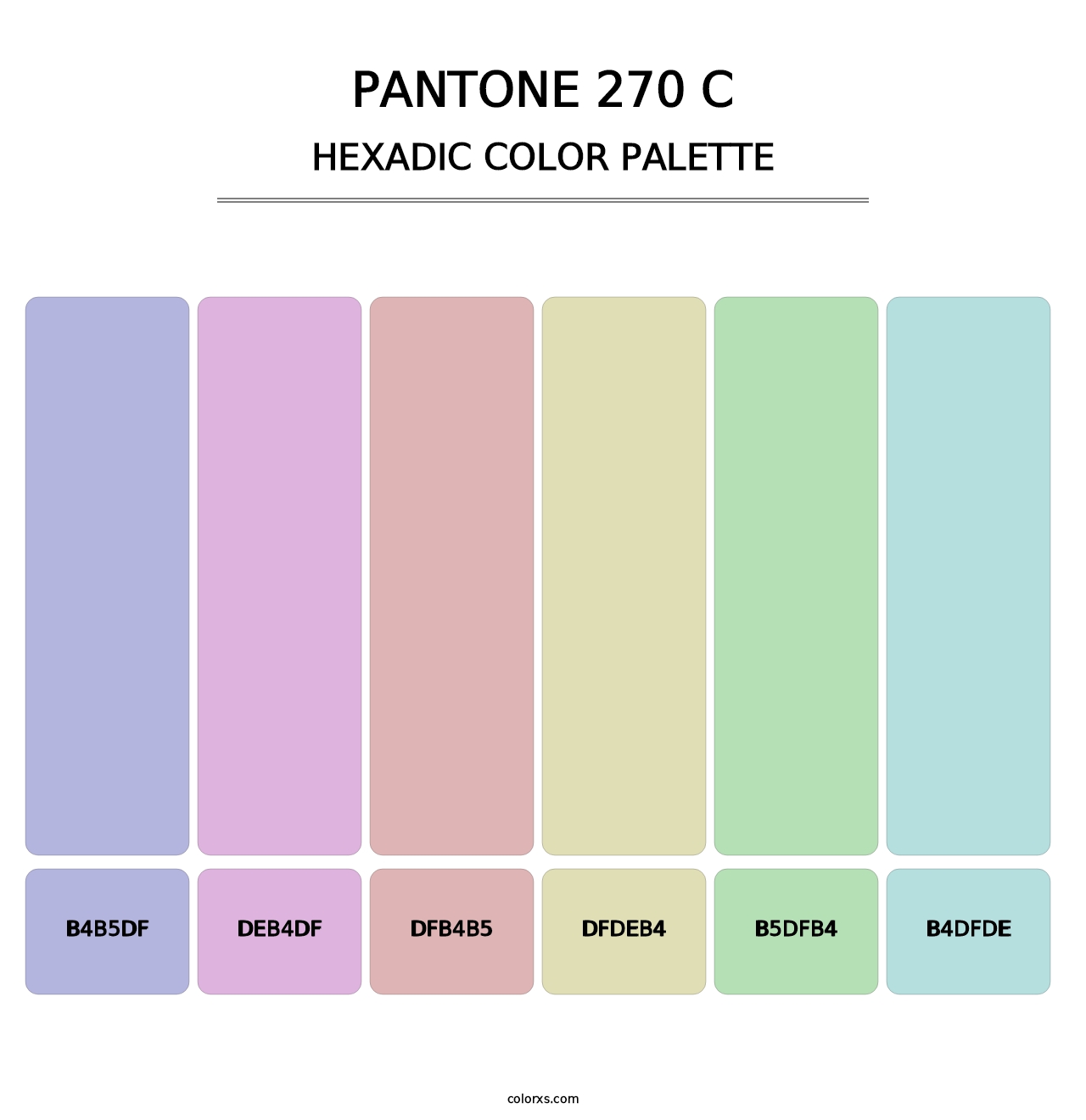 PANTONE 270 C - Hexadic Color Palette