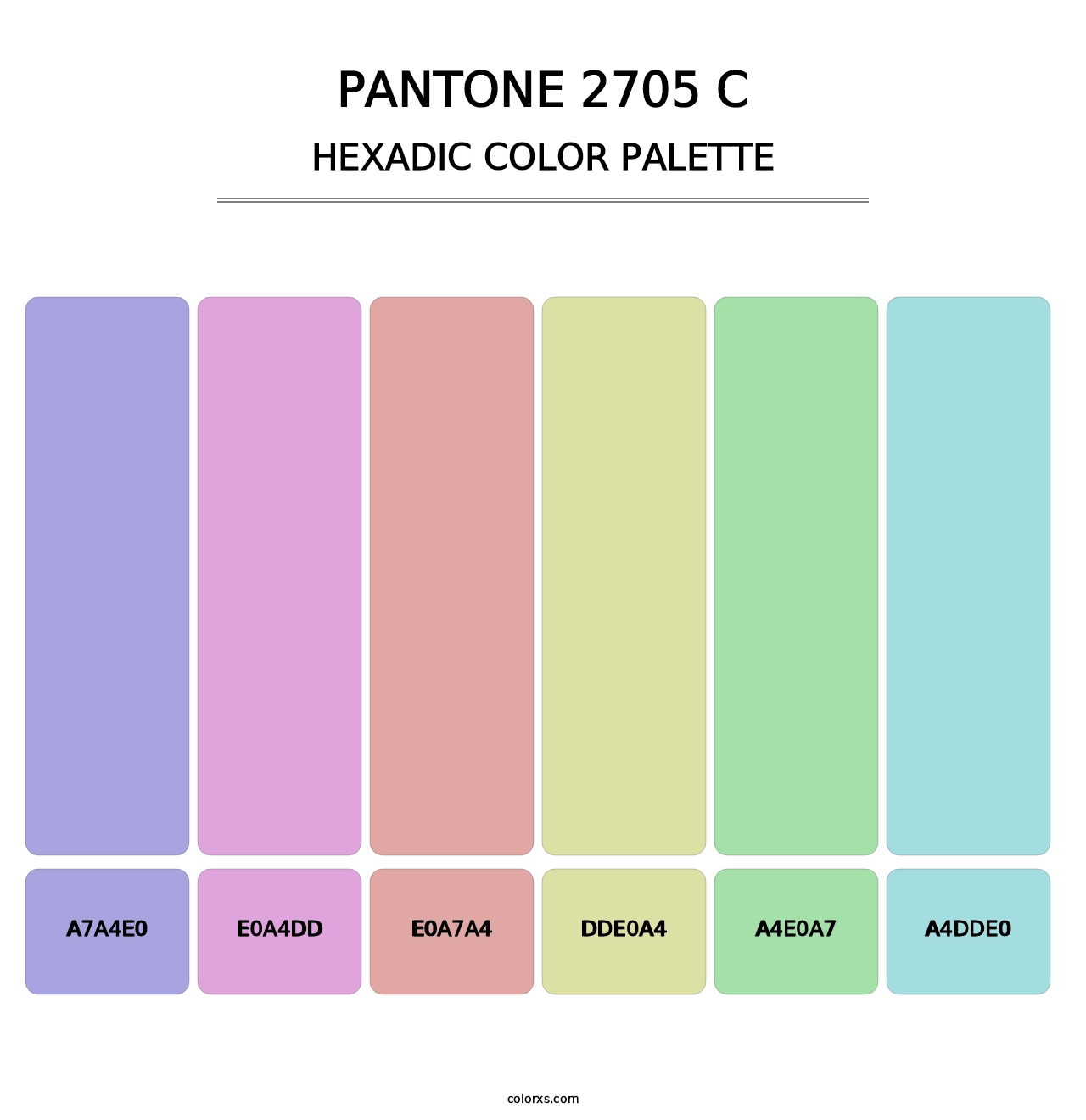 PANTONE 2705 C - Hexadic Color Palette