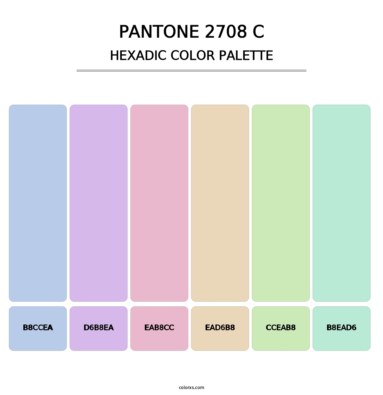 PANTONE 2708 C - Hexadic Color Palette