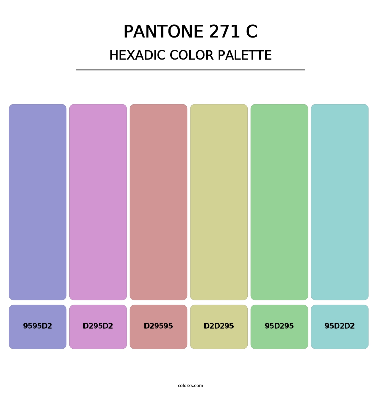 PANTONE 271 C - Hexadic Color Palette