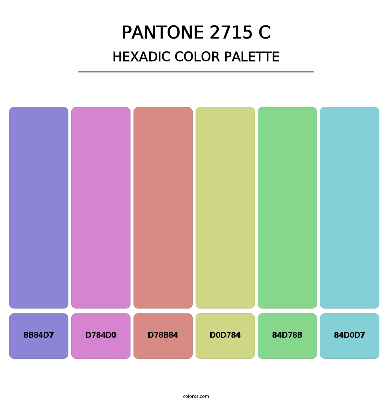 PANTONE 2715 C - Hexadic Color Palette