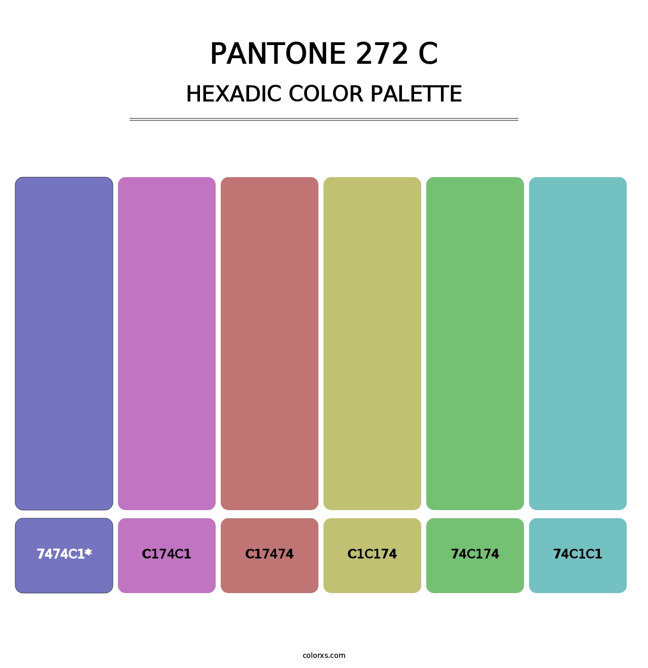 PANTONE 272 C - Hexadic Color Palette